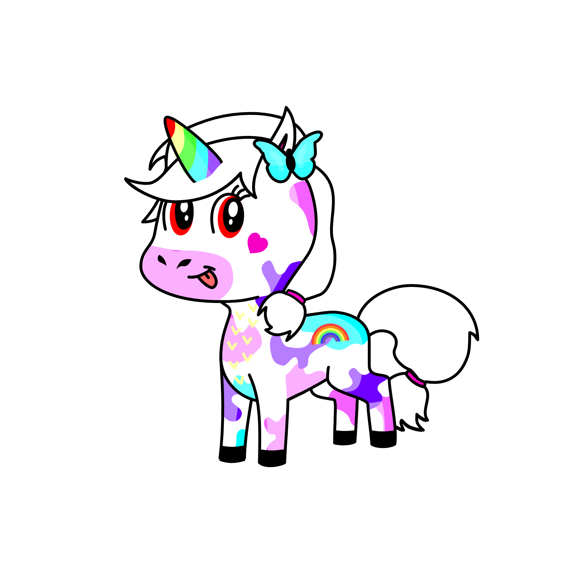 Rainbow, the unicorn