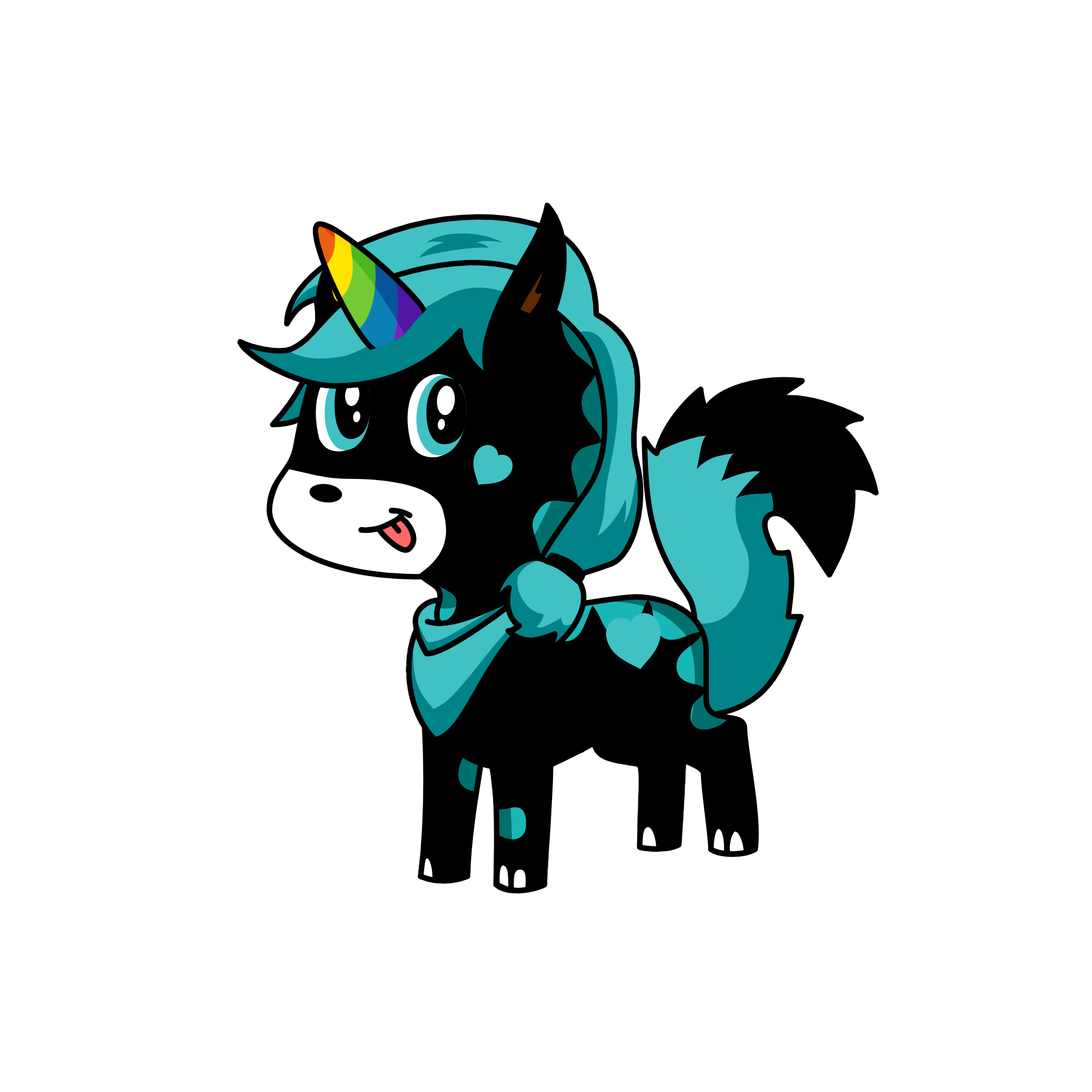 cyan, the unicorn