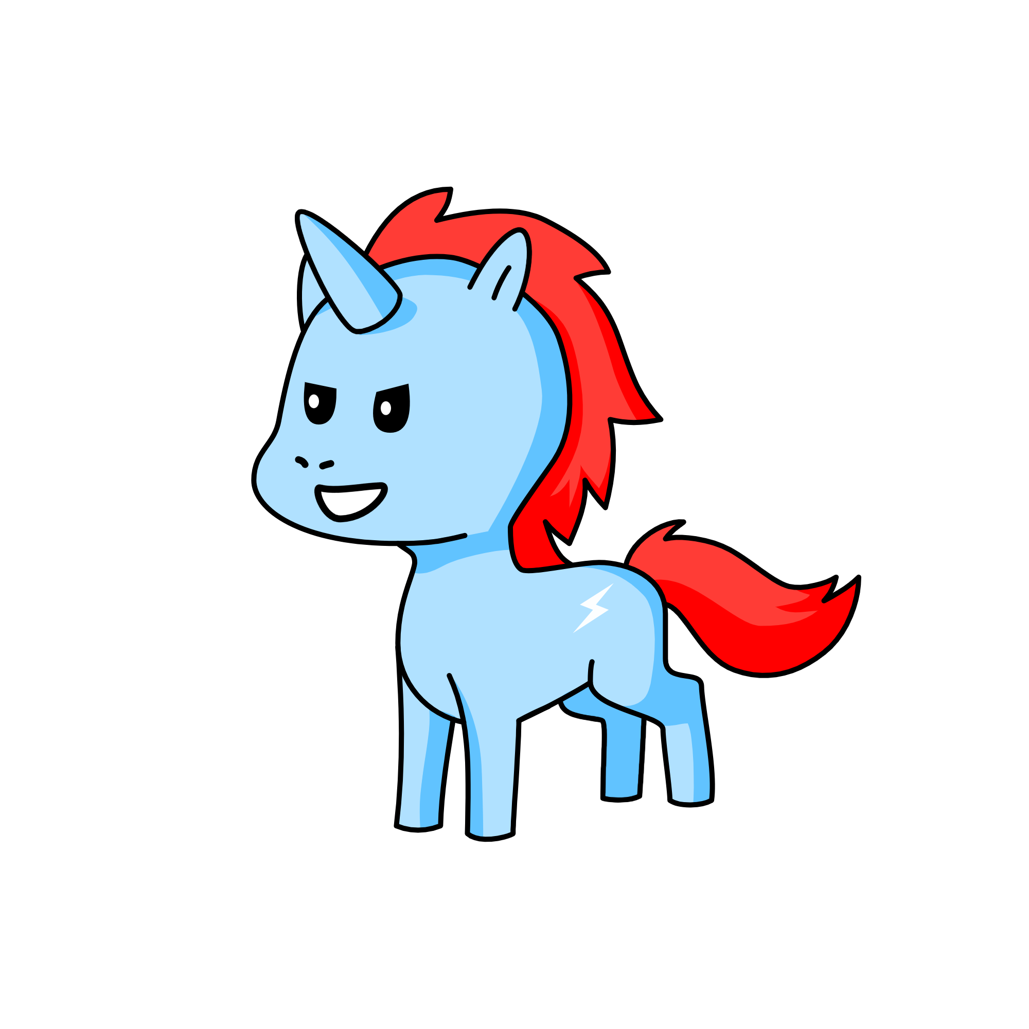 Rainbow Dash, the unicorn