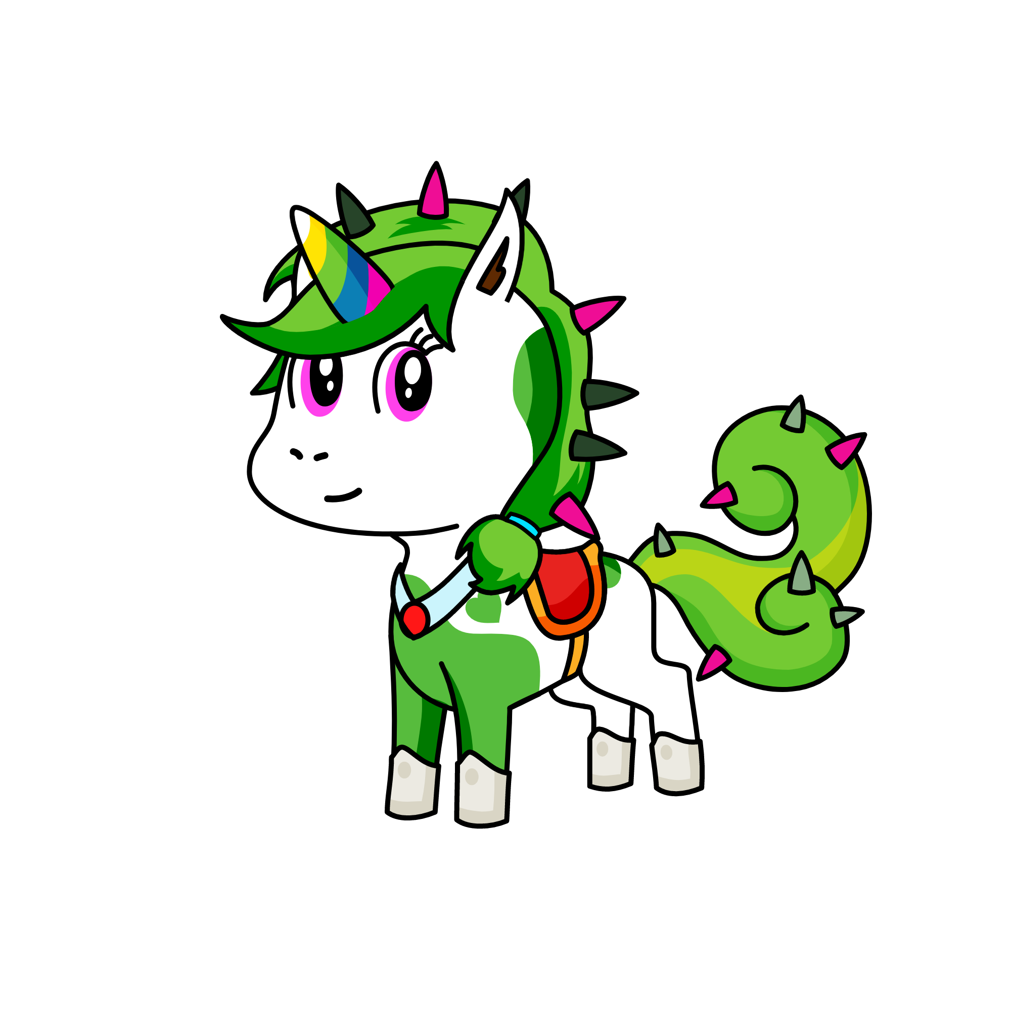 Spikey, the unicorn