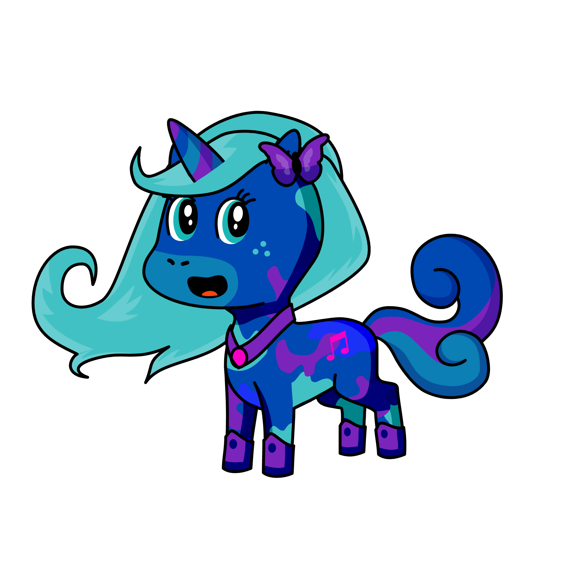 Midnight Butterfly, the unicorn
