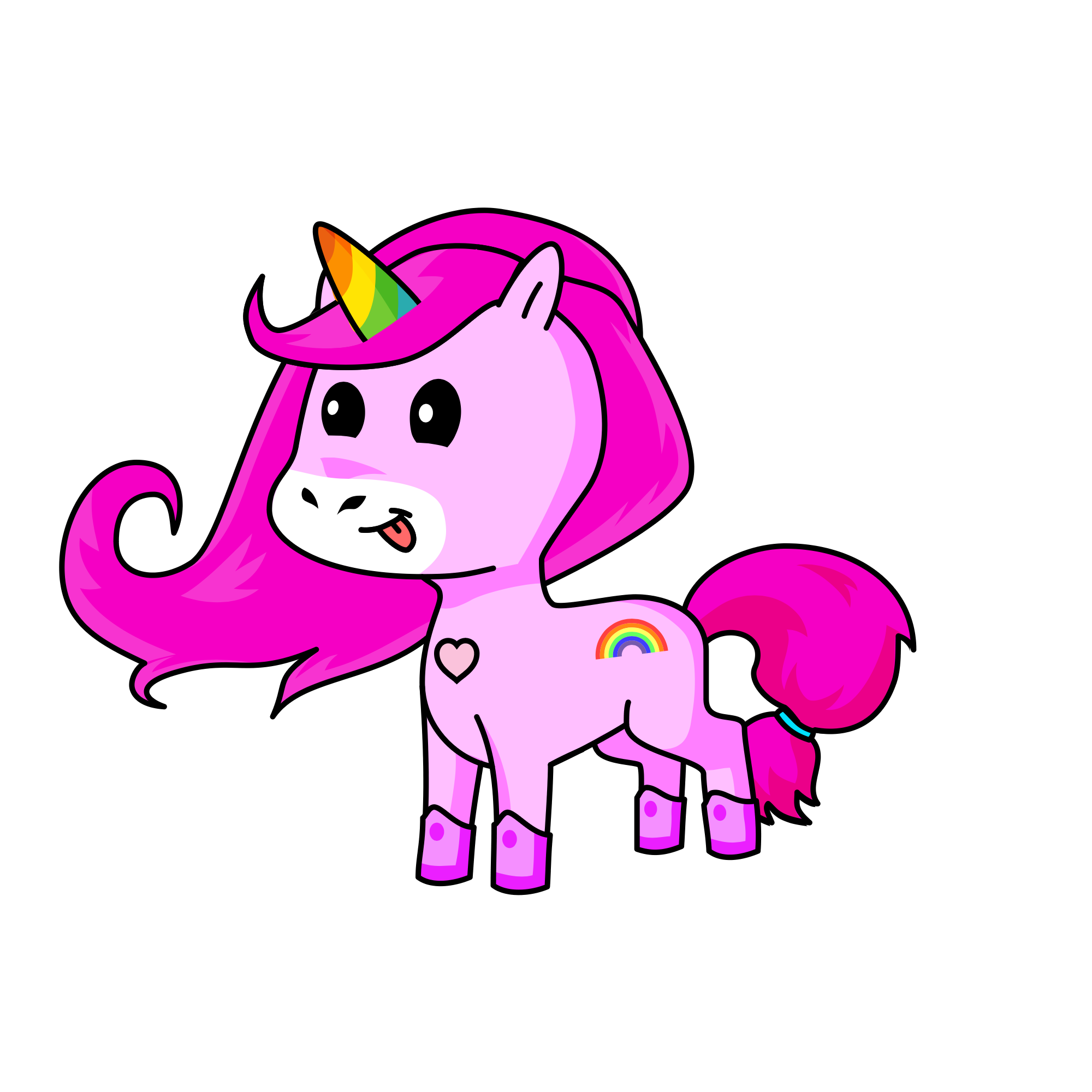 Rainbow, the unicorn