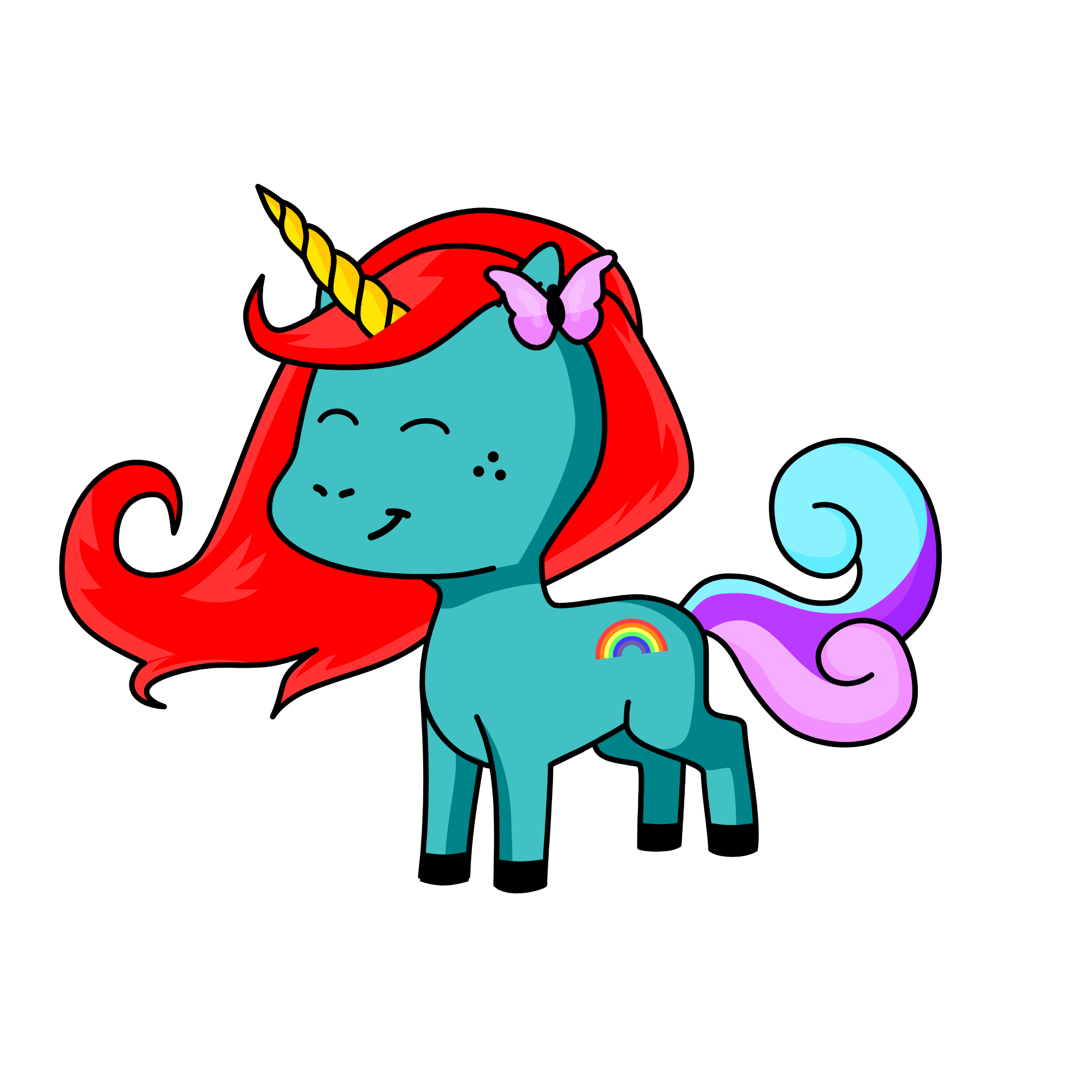 Rainbow dash, the unicorn