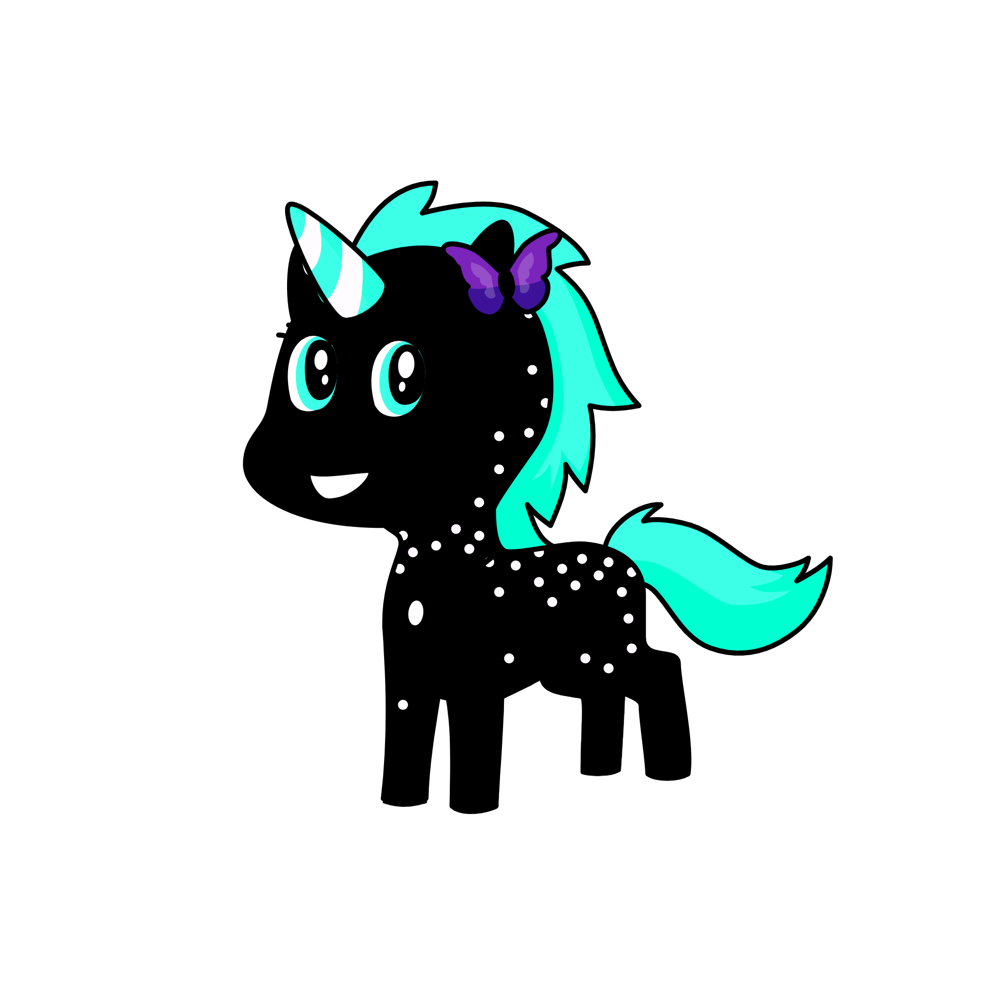 Cyan, the unicorn