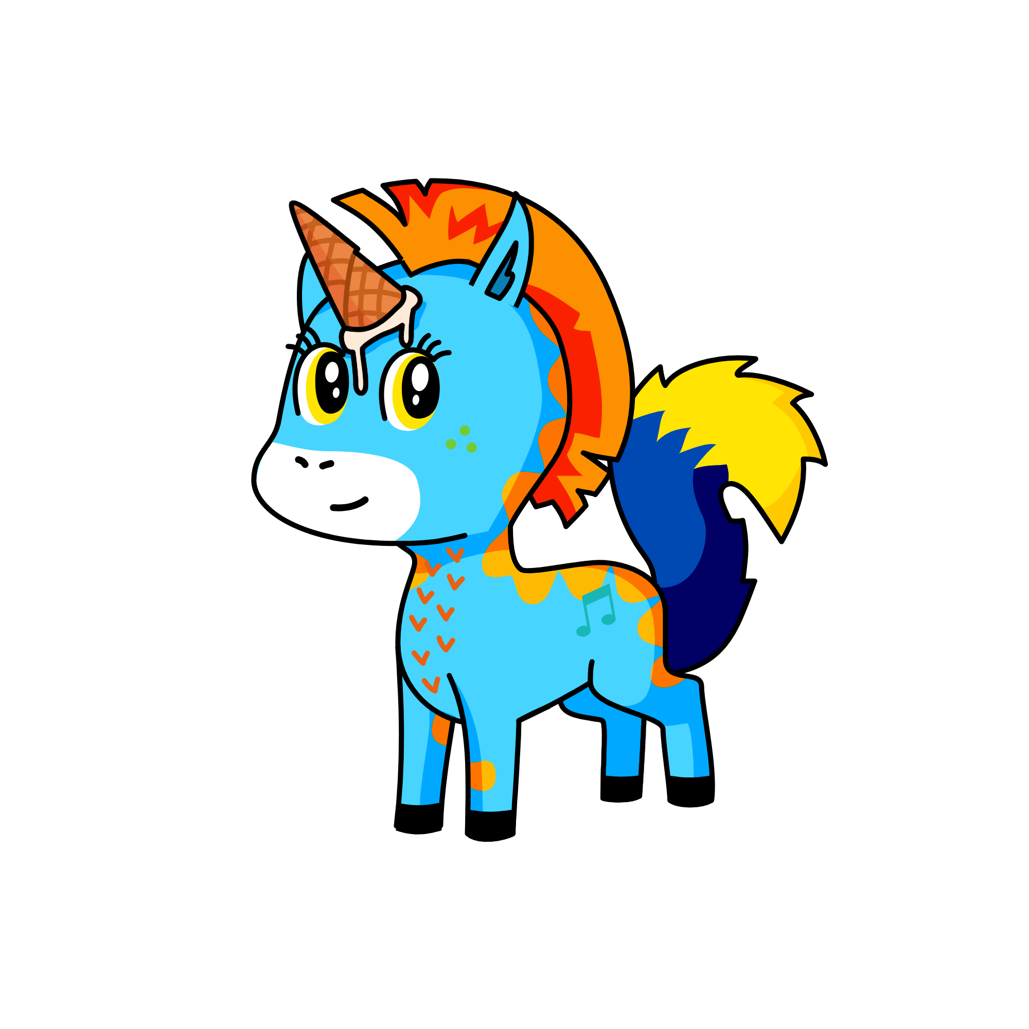 ice cream a, the unicorn