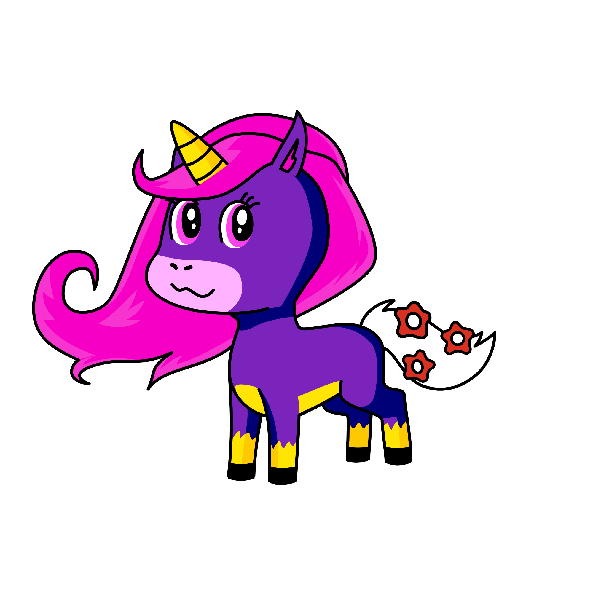 girls color , the unicorn