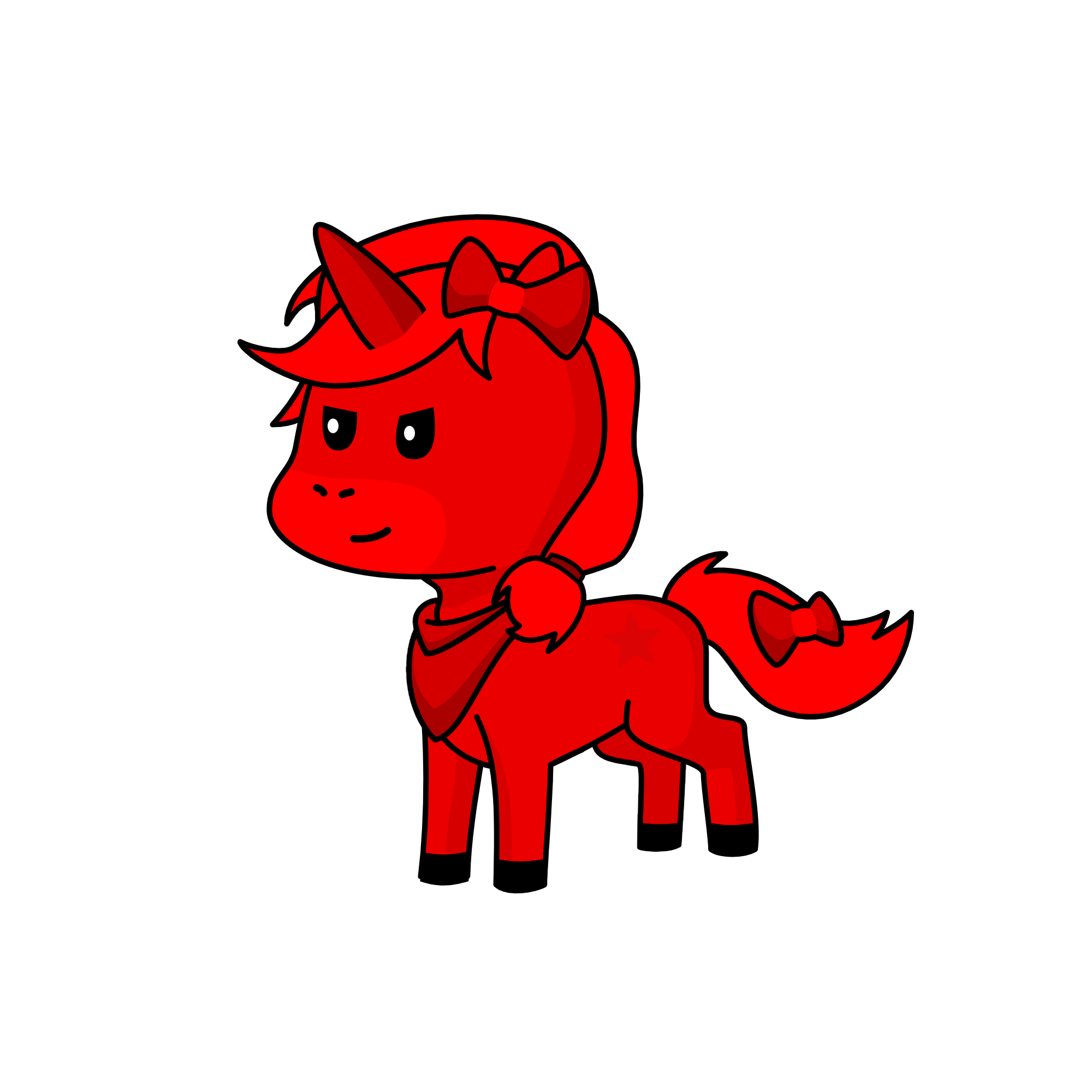 red, the unicorn