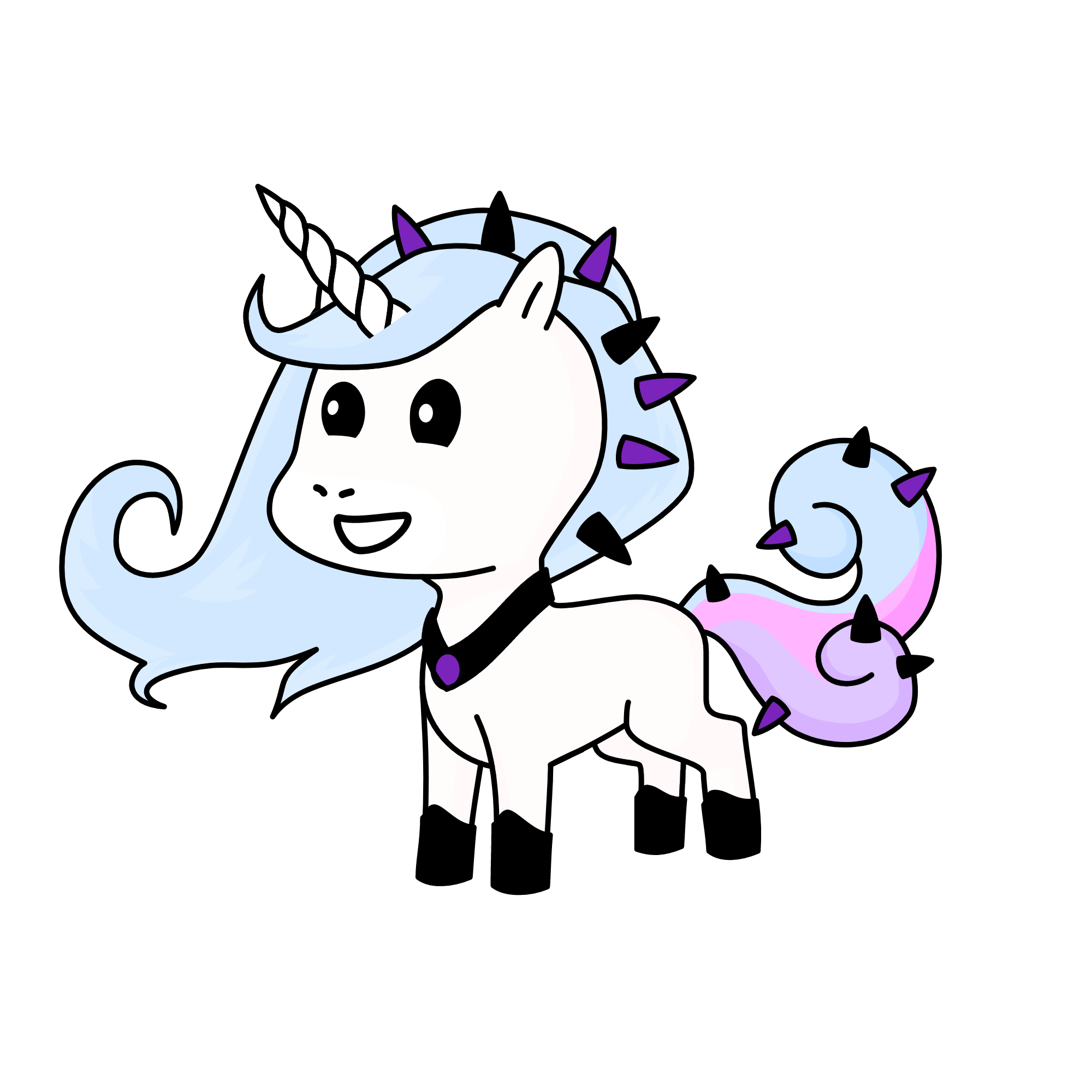 Rock and roll Celestia, the unicorn