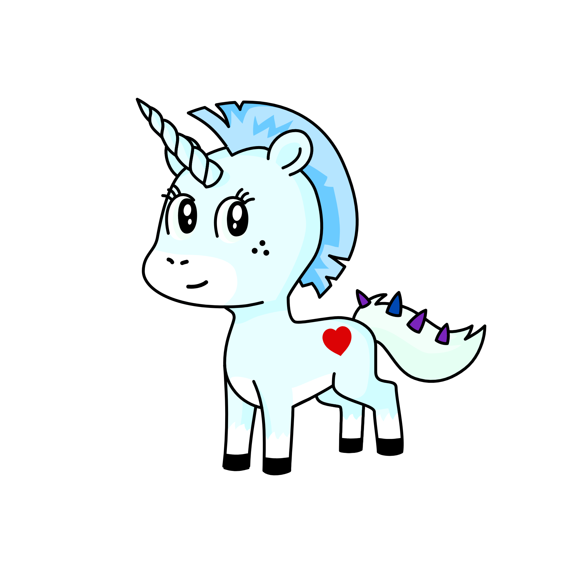 Queen Elsa, the unicorn