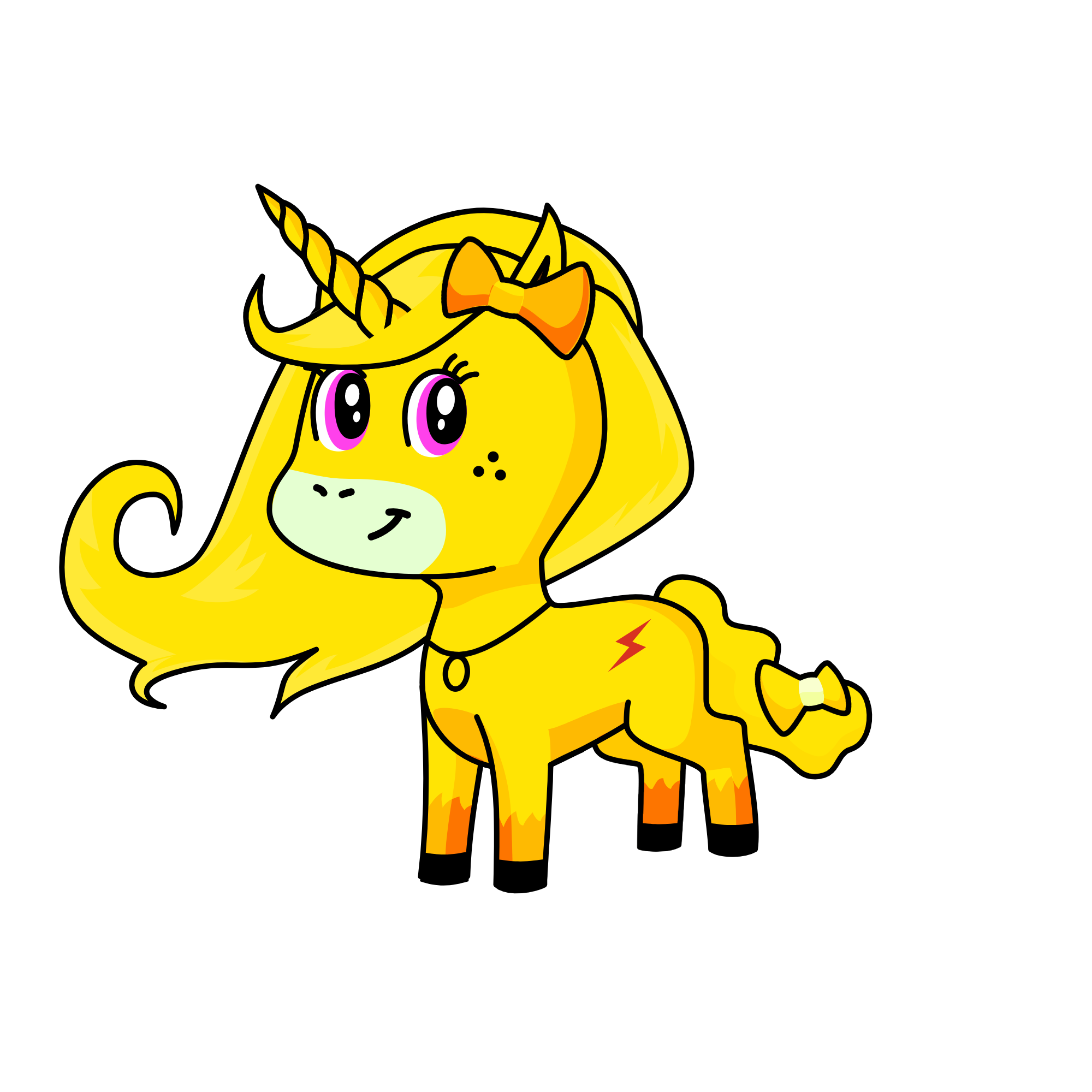 yellow, the unicorn