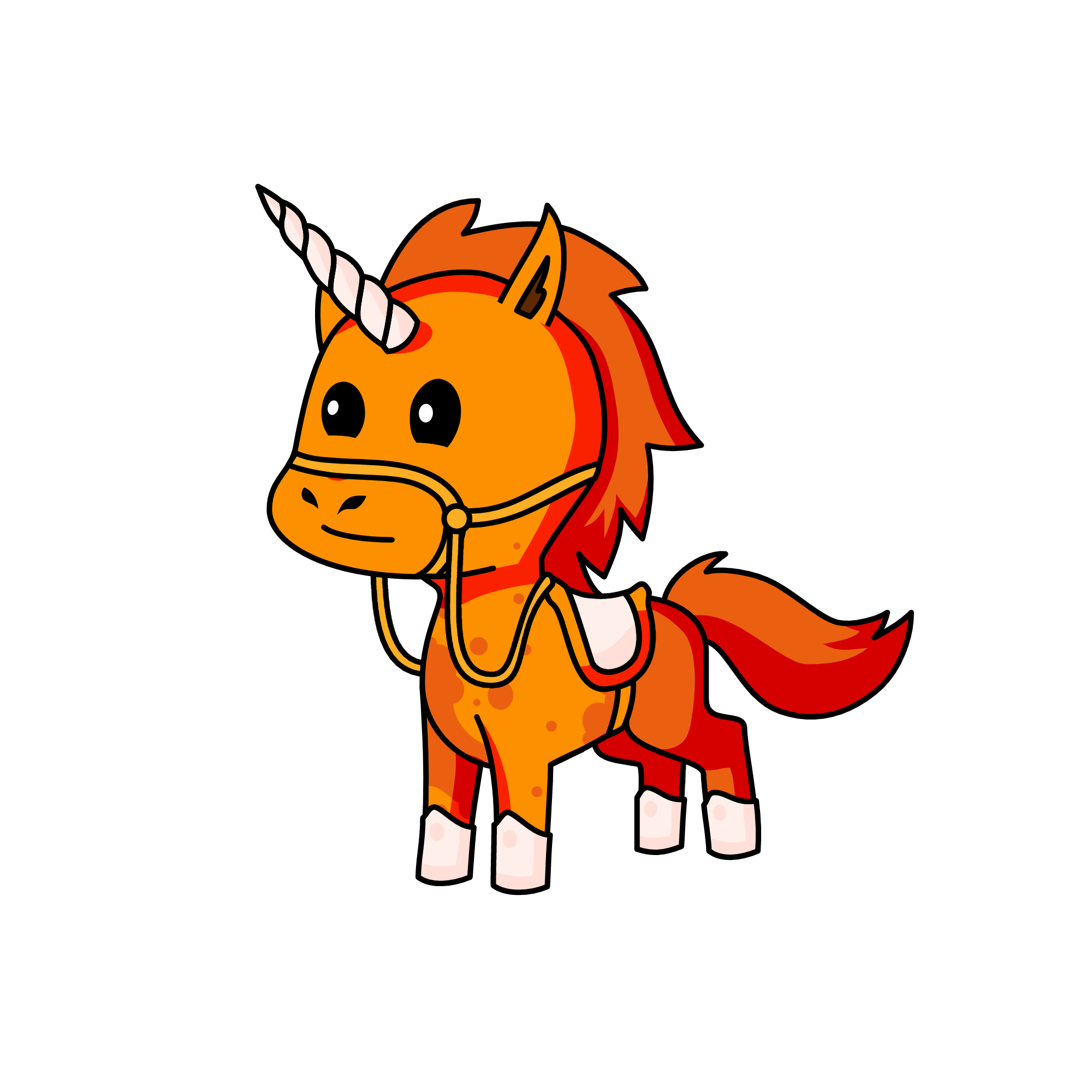 Orange, the unicorn