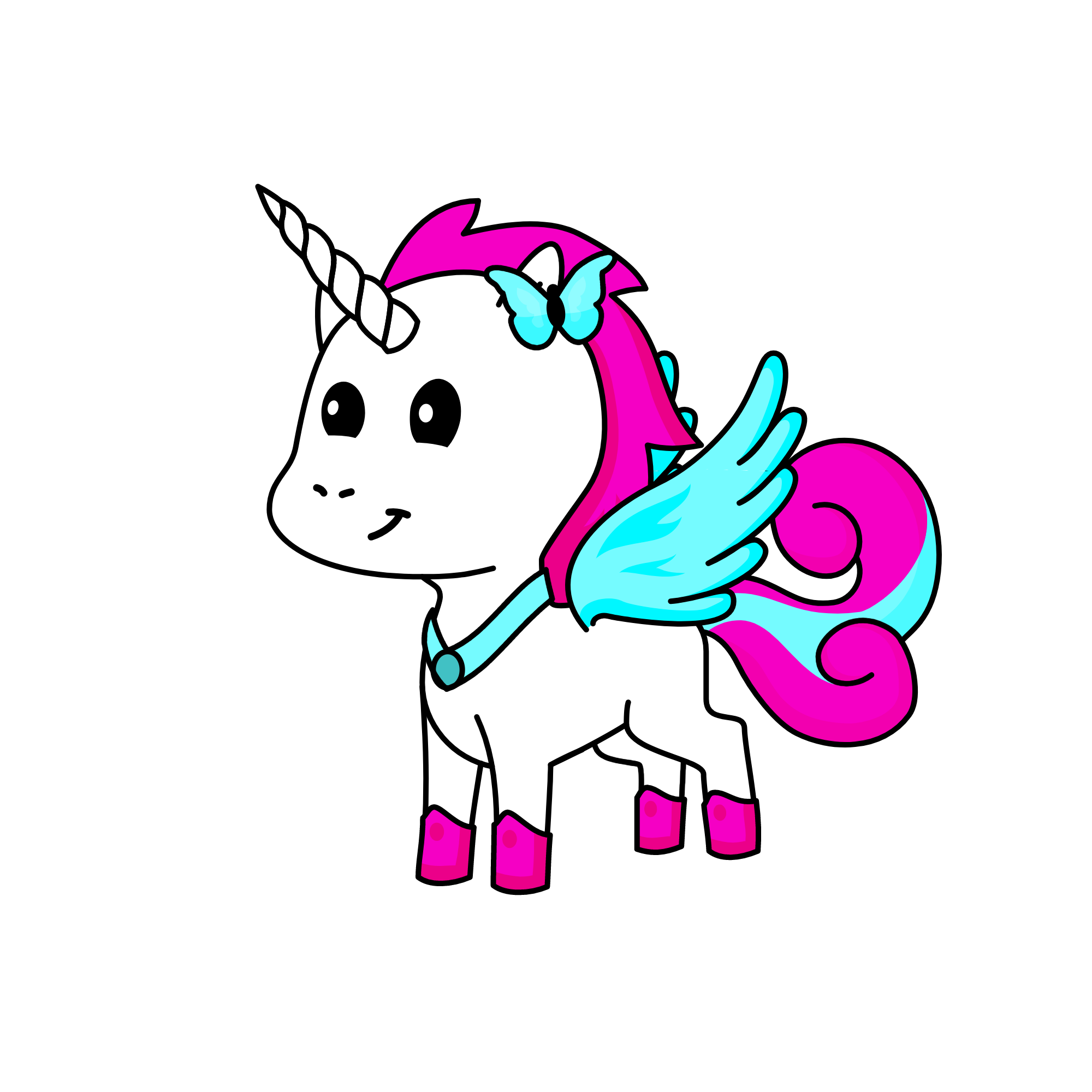 shine cyan, the unicorn