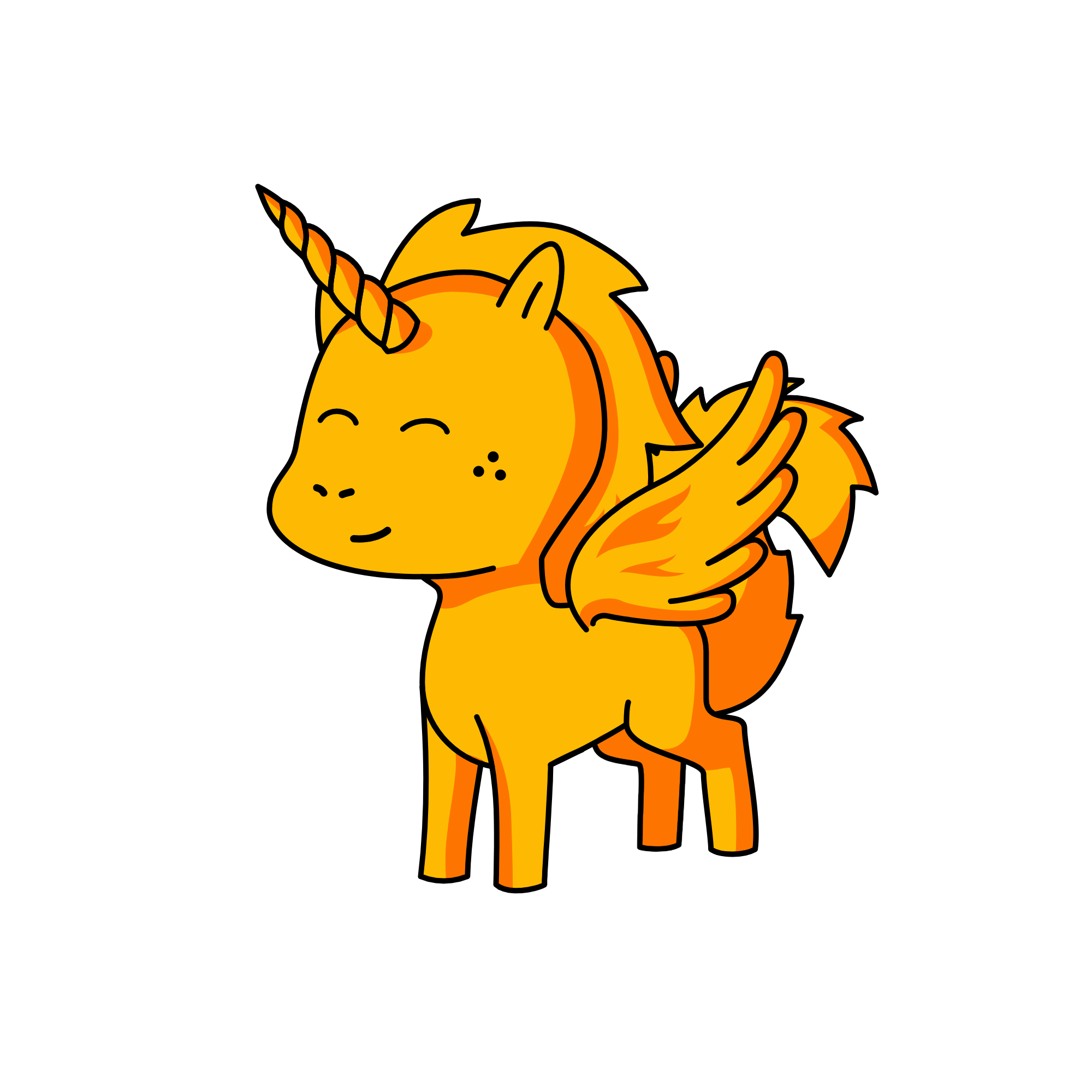 Golden, the unicorn