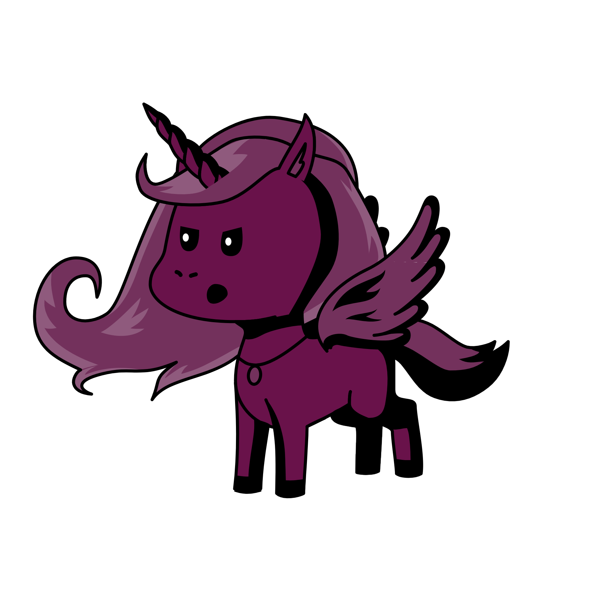 Maroon, the unicorn