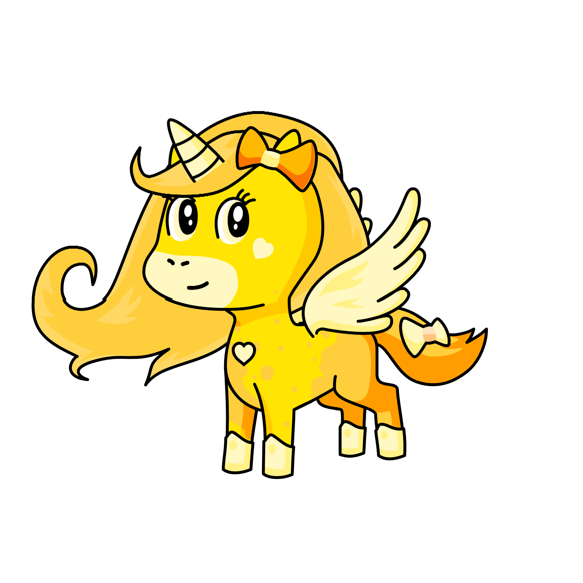 Sunset, the unicorn