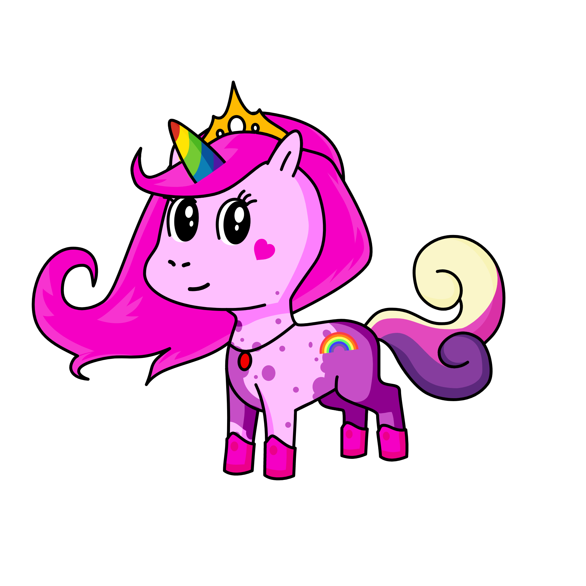👸 , the unicorn