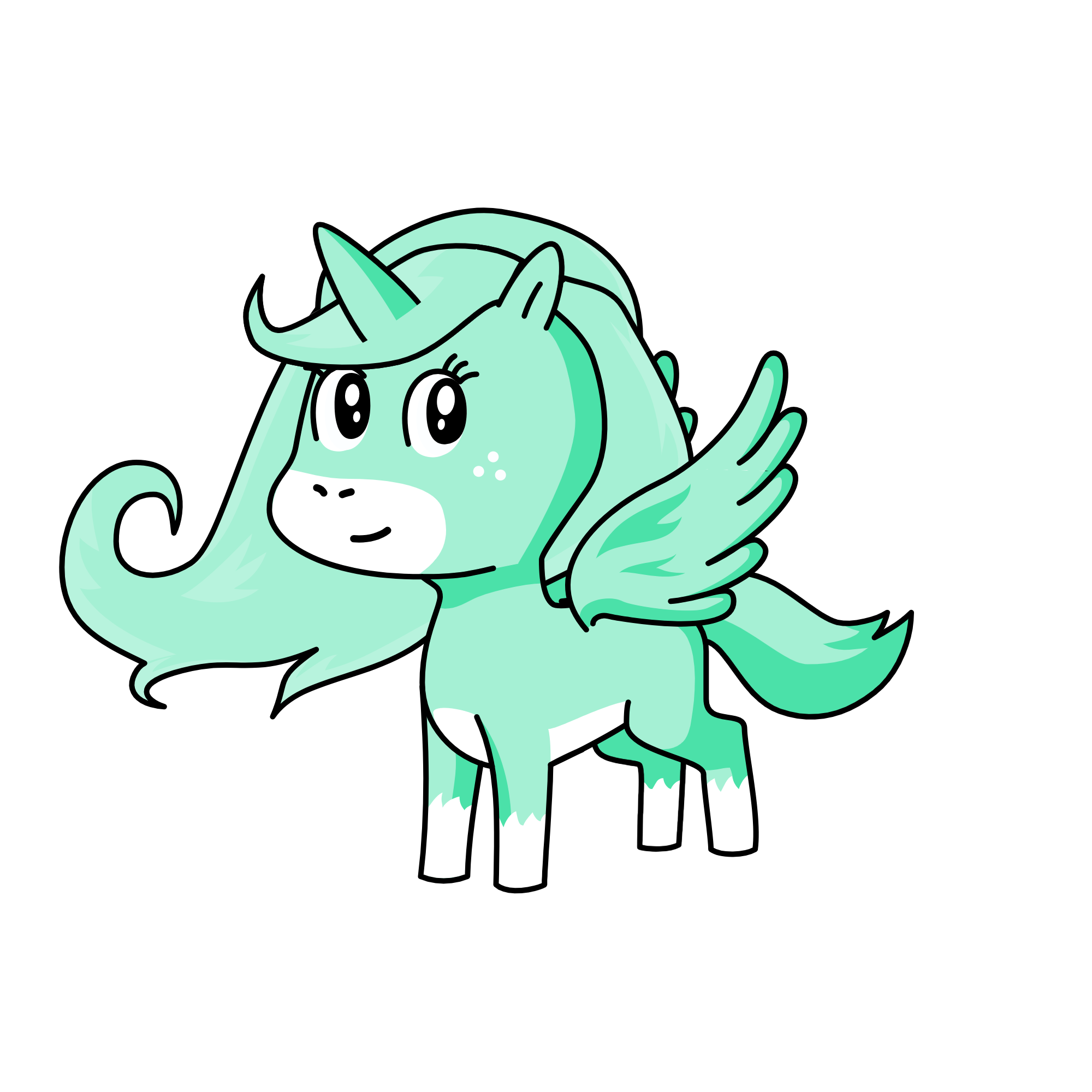 Mint, the unicorn