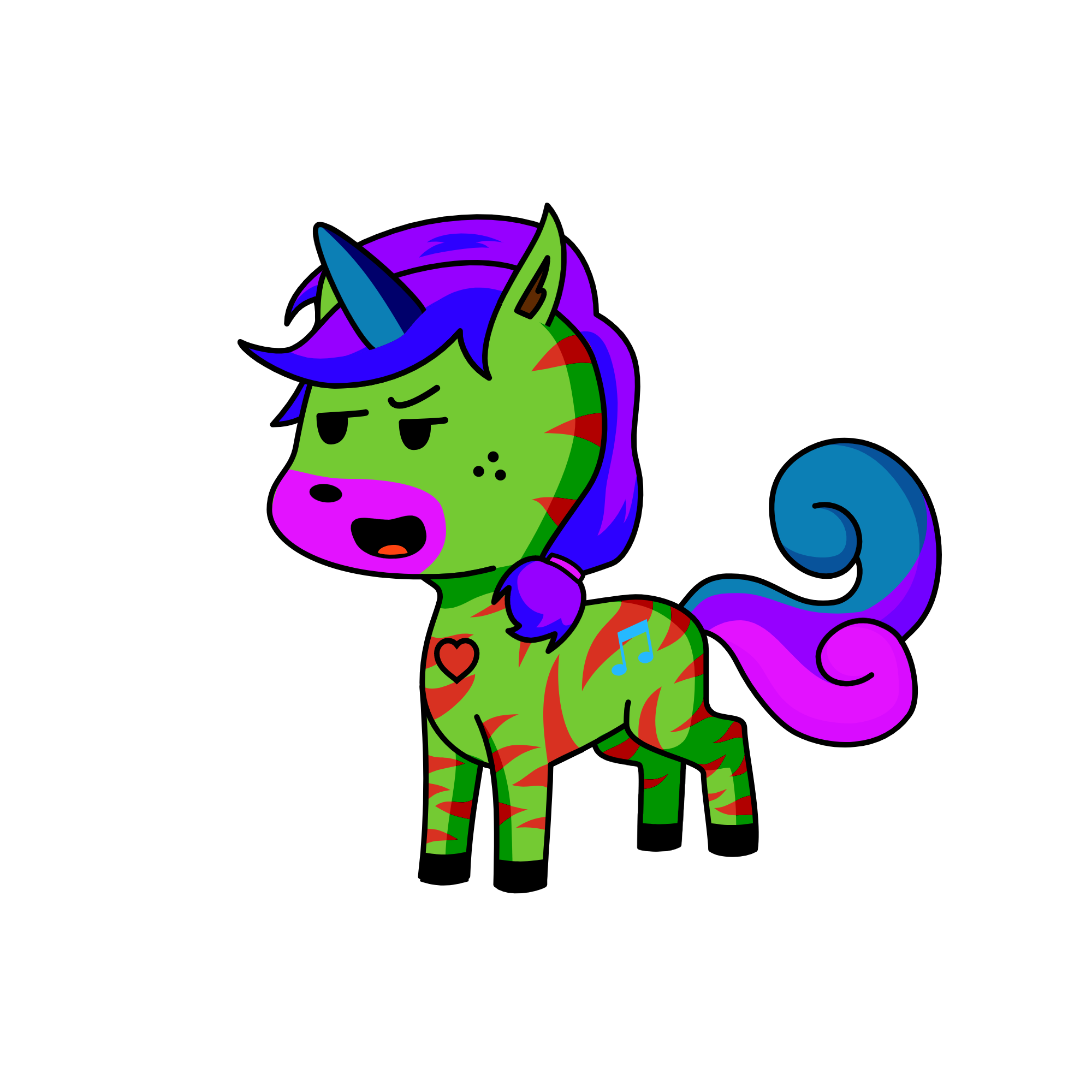 pony, the unicorn