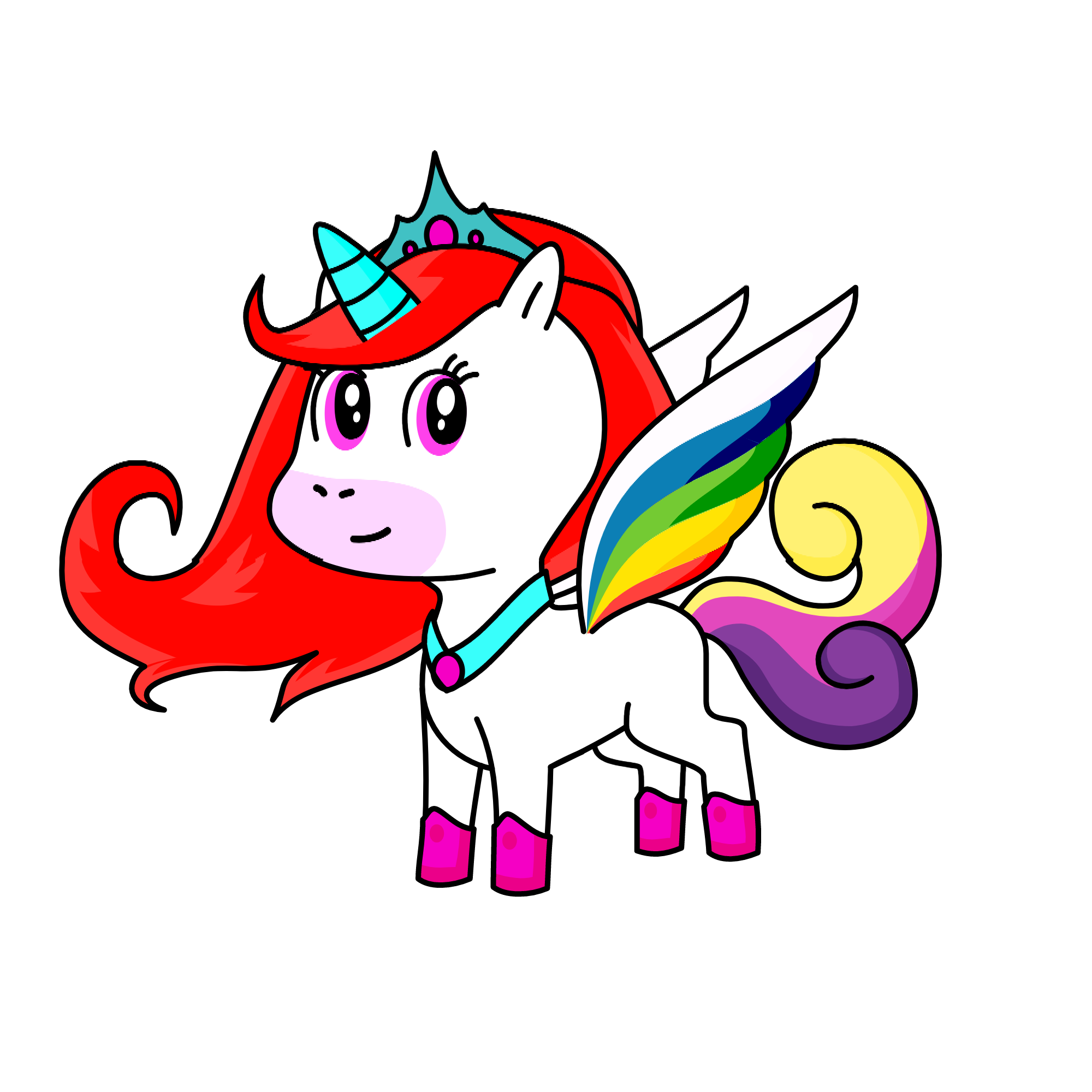 Rainbow, the unicorn