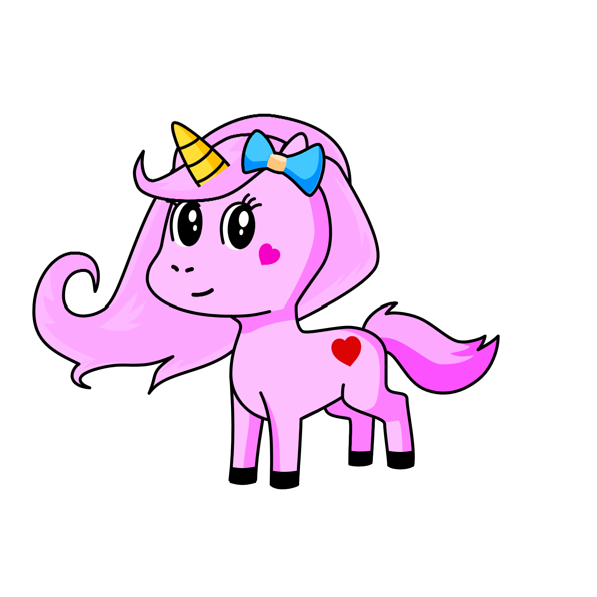 (MYTHICAL, FANTASY 🌌) Unicorn Pink, the unicorn