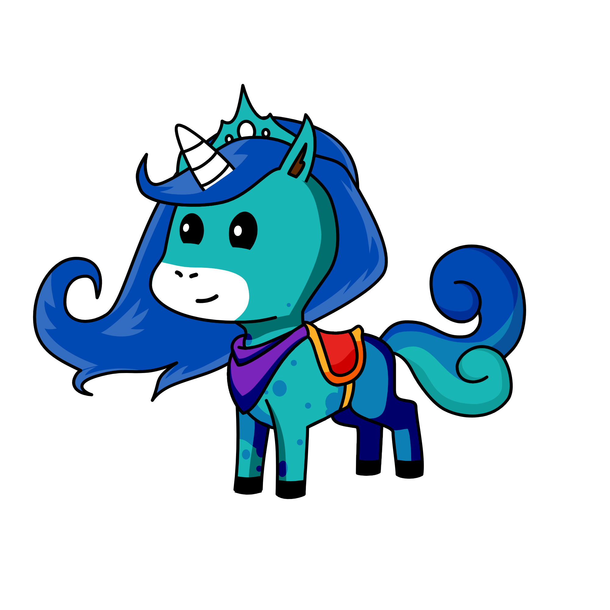 blue, the unicorn