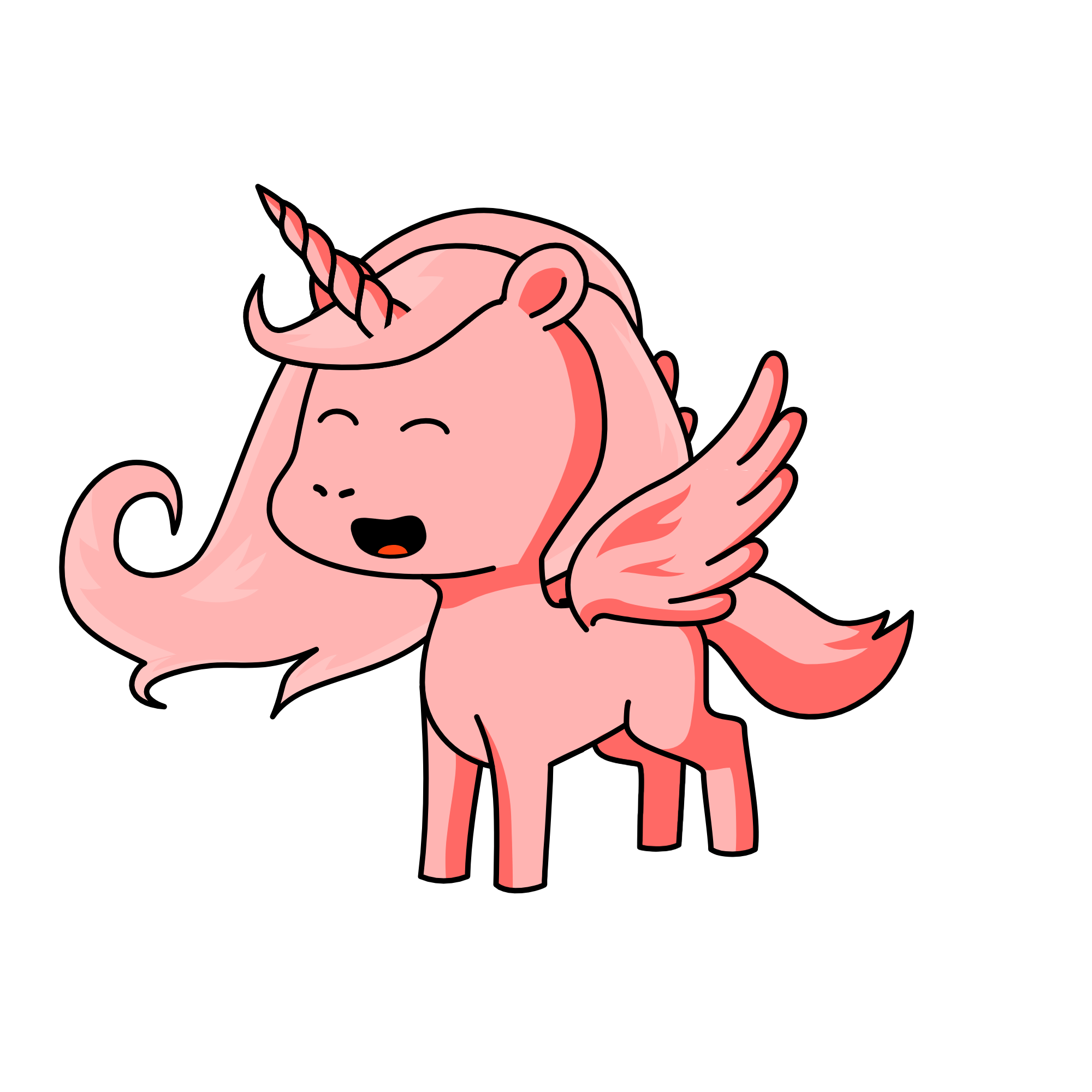 PastelPink, the unicorn
