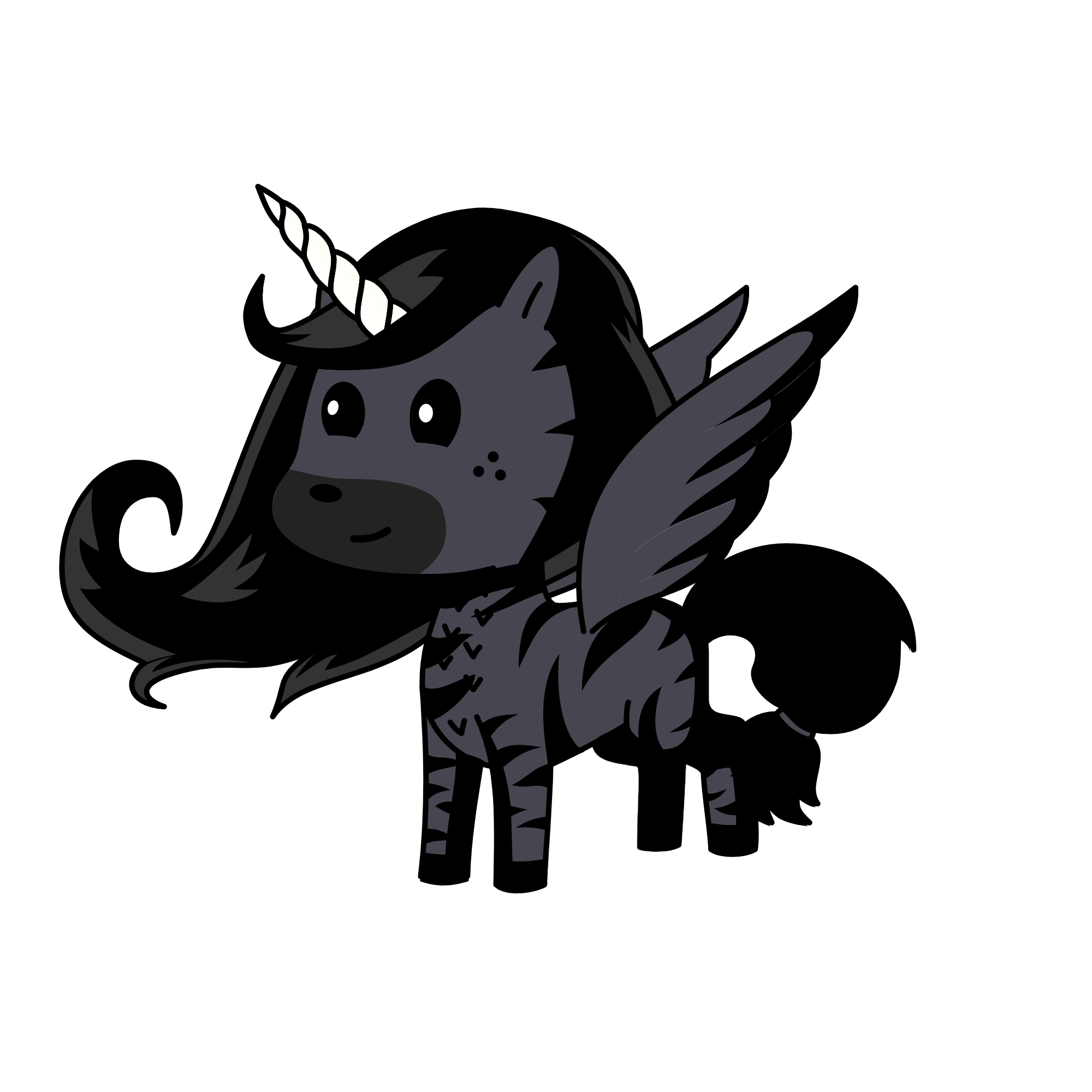 Blackie, the unicorn