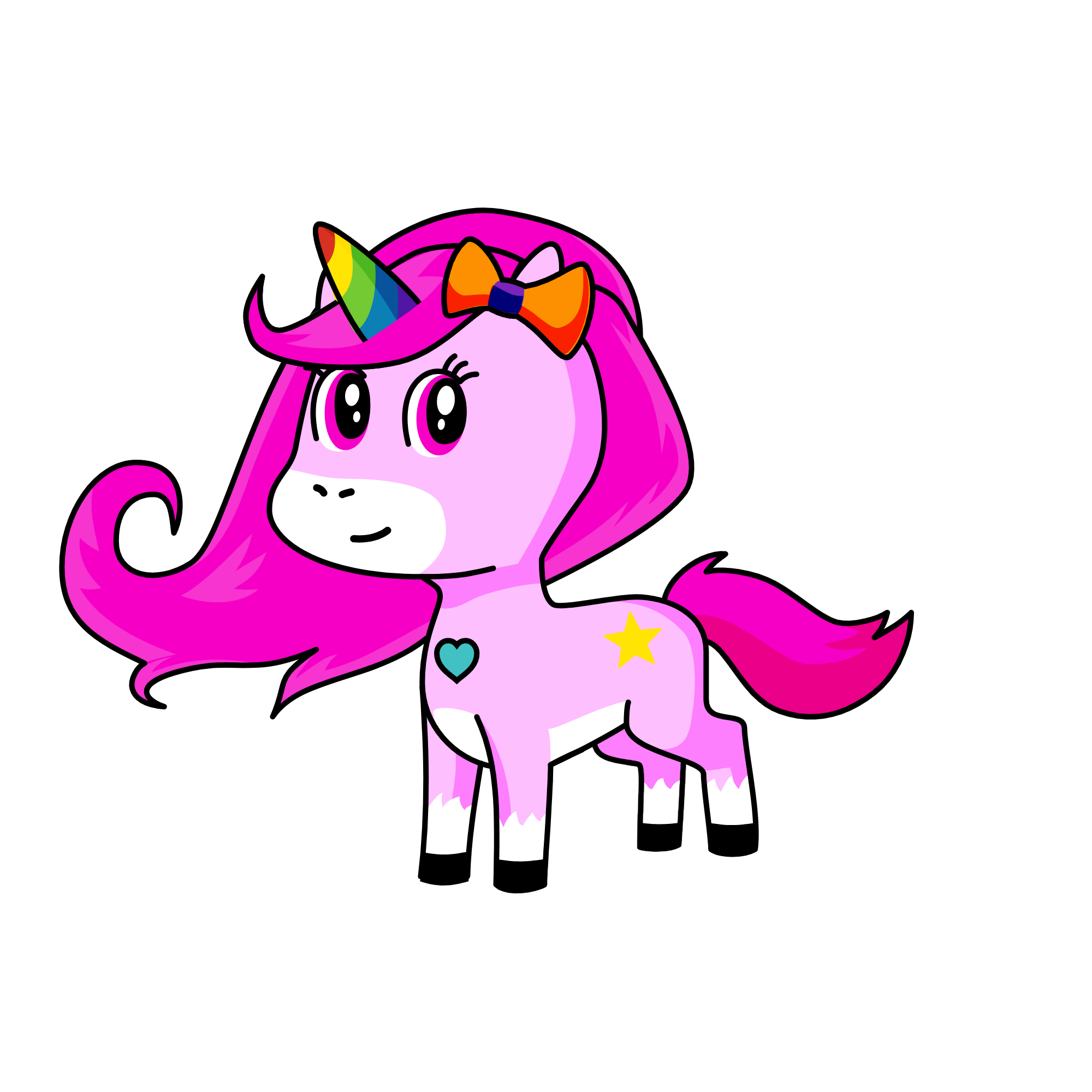 pink, the unicorn