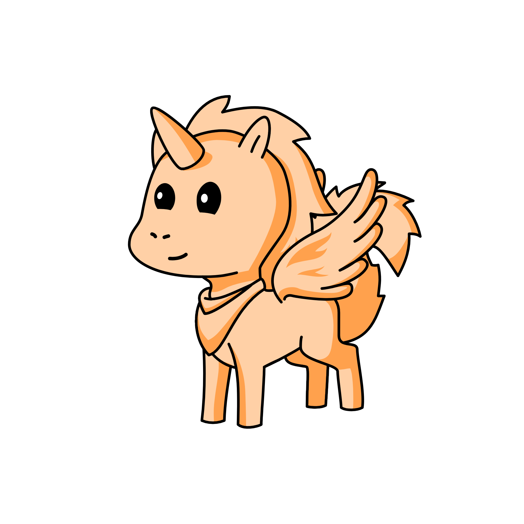 Peach, the unicorn