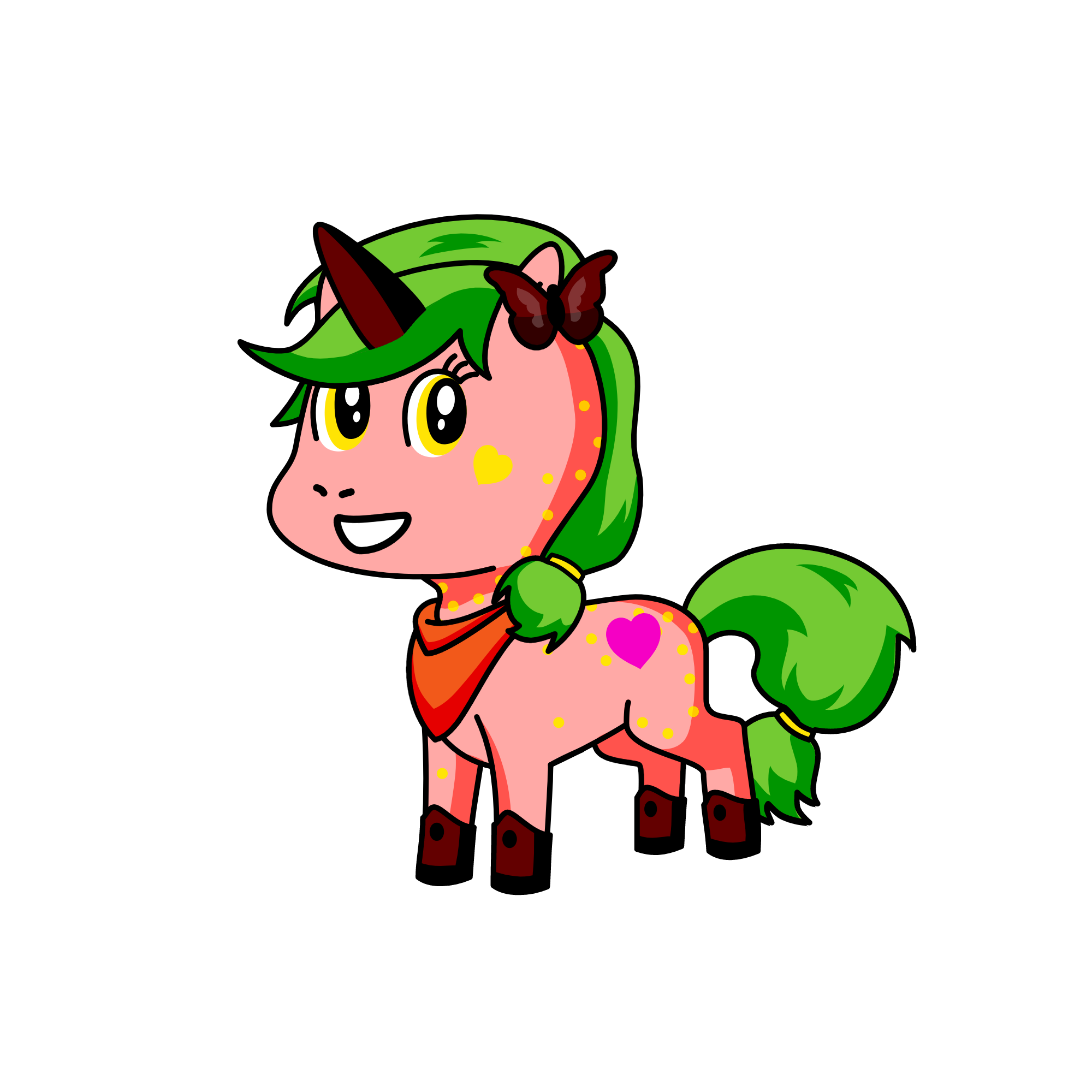 Strawberry, the unicorn