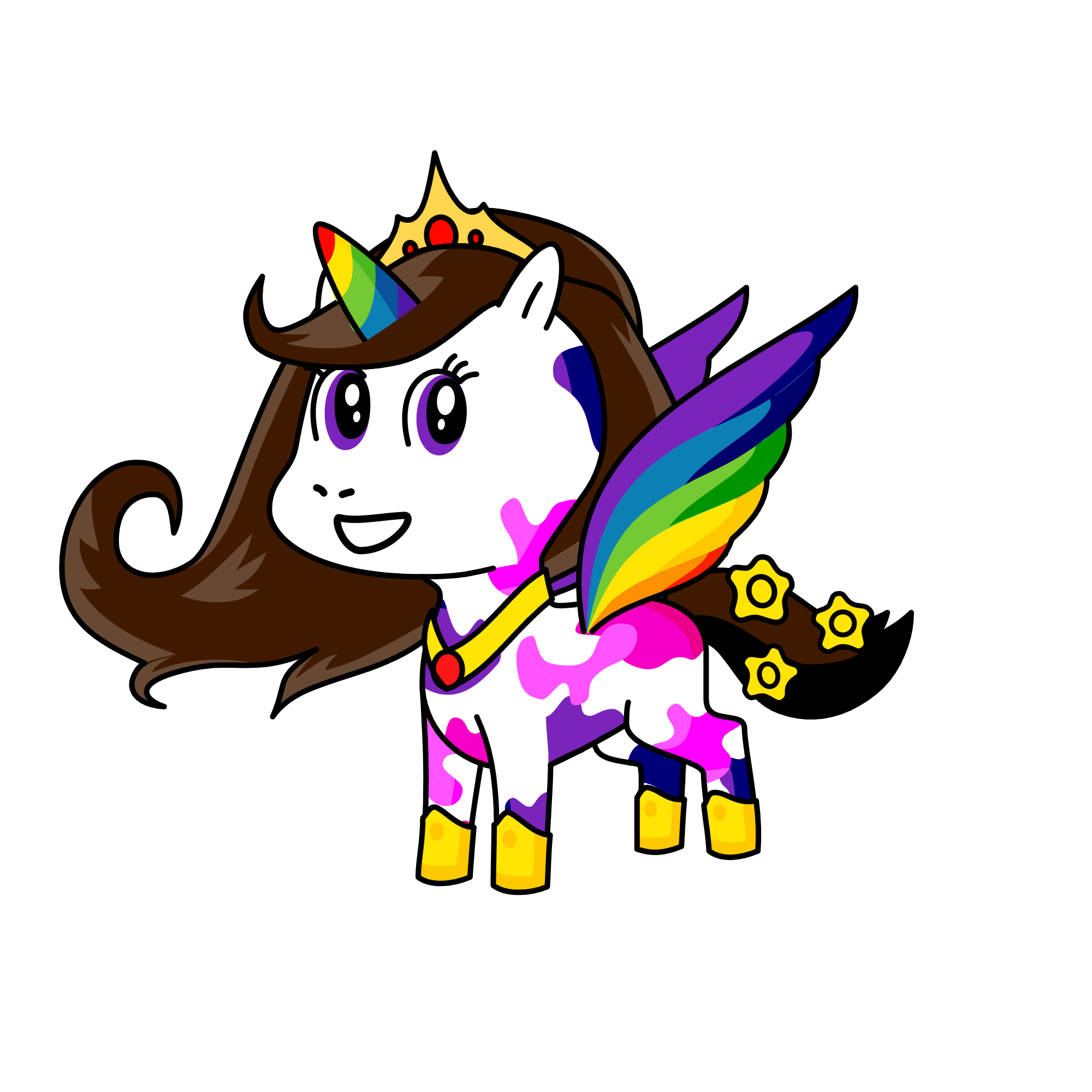 Queen Bright, the unicorn