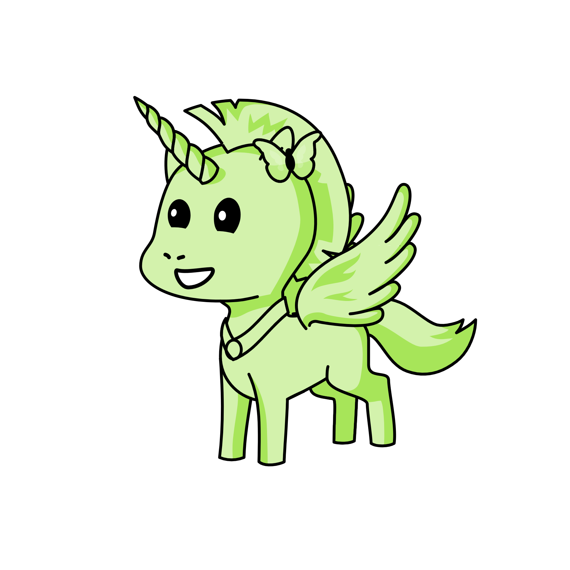 PastelGreen, the unicorn