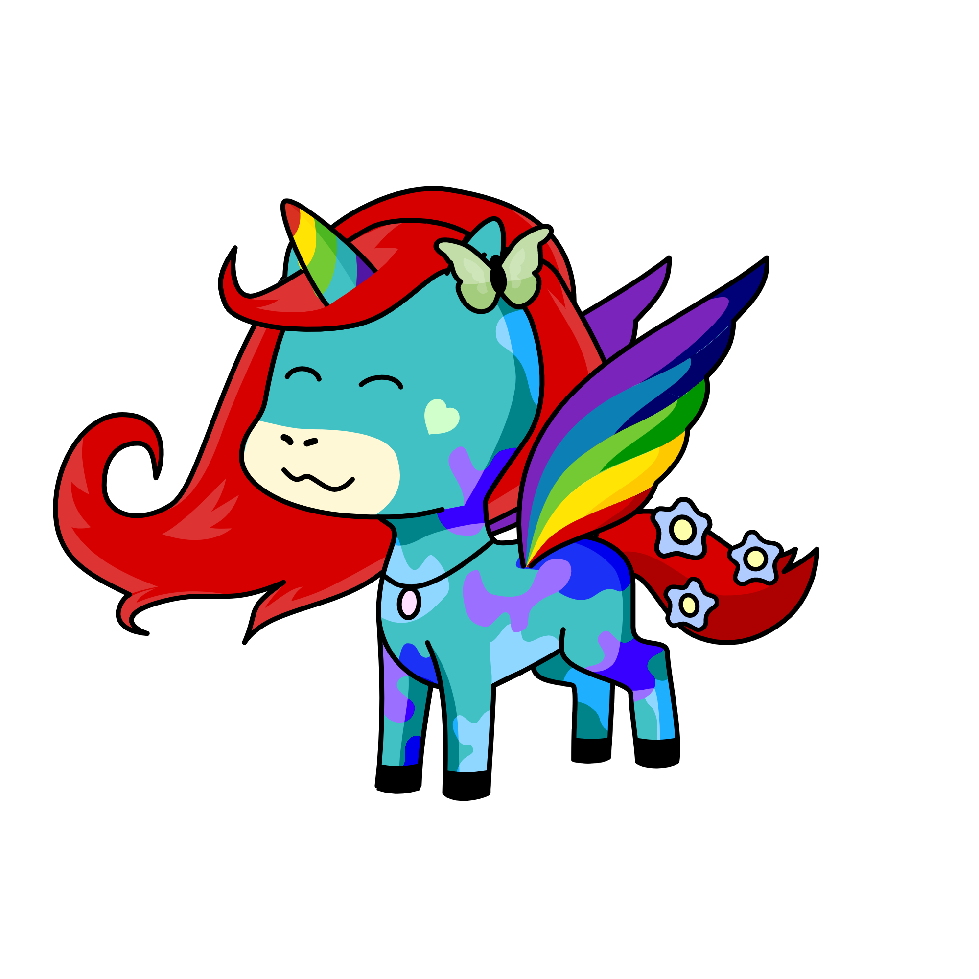 Rainbow, the unicorn