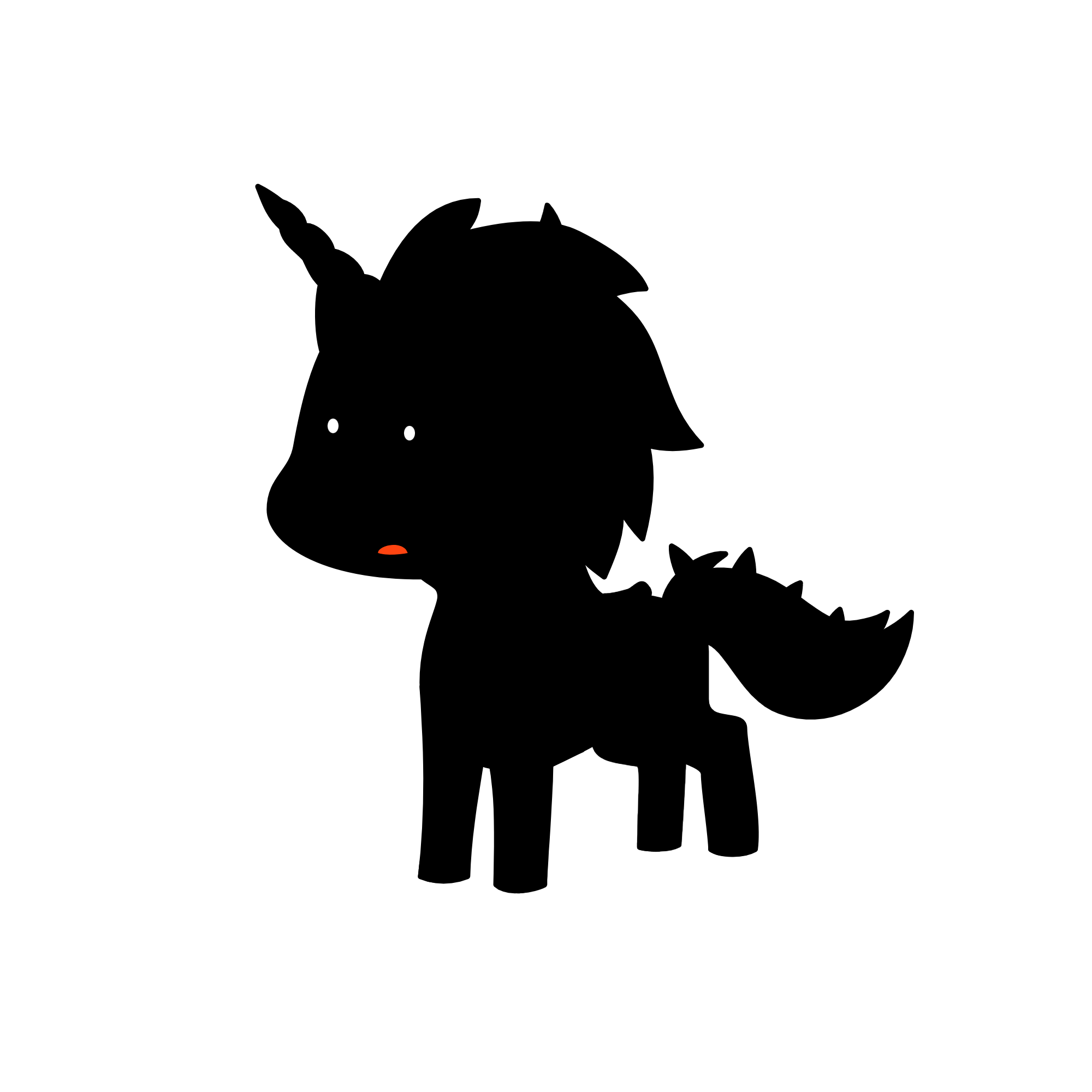black, the unicorn