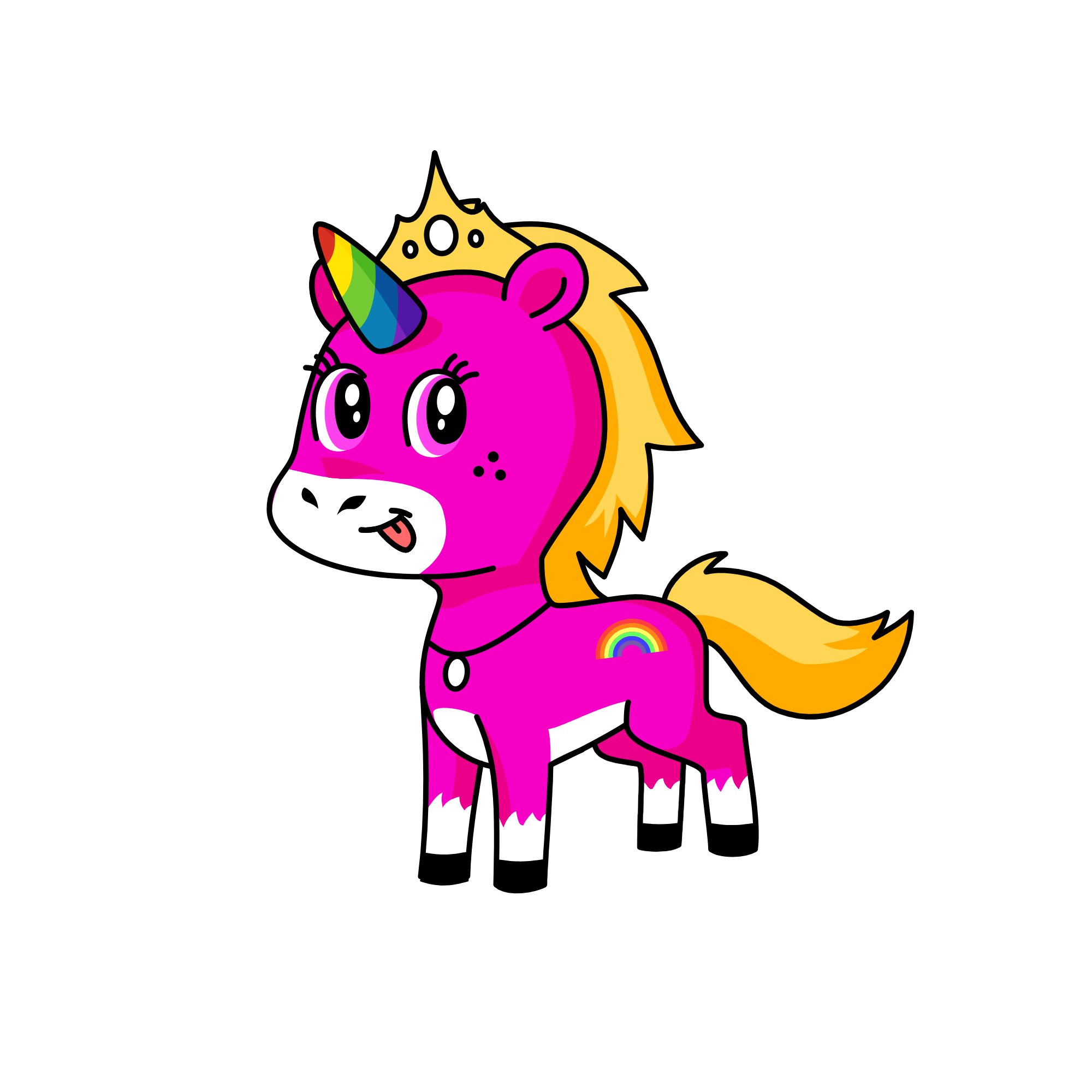 raibow unicorn, the unicorn