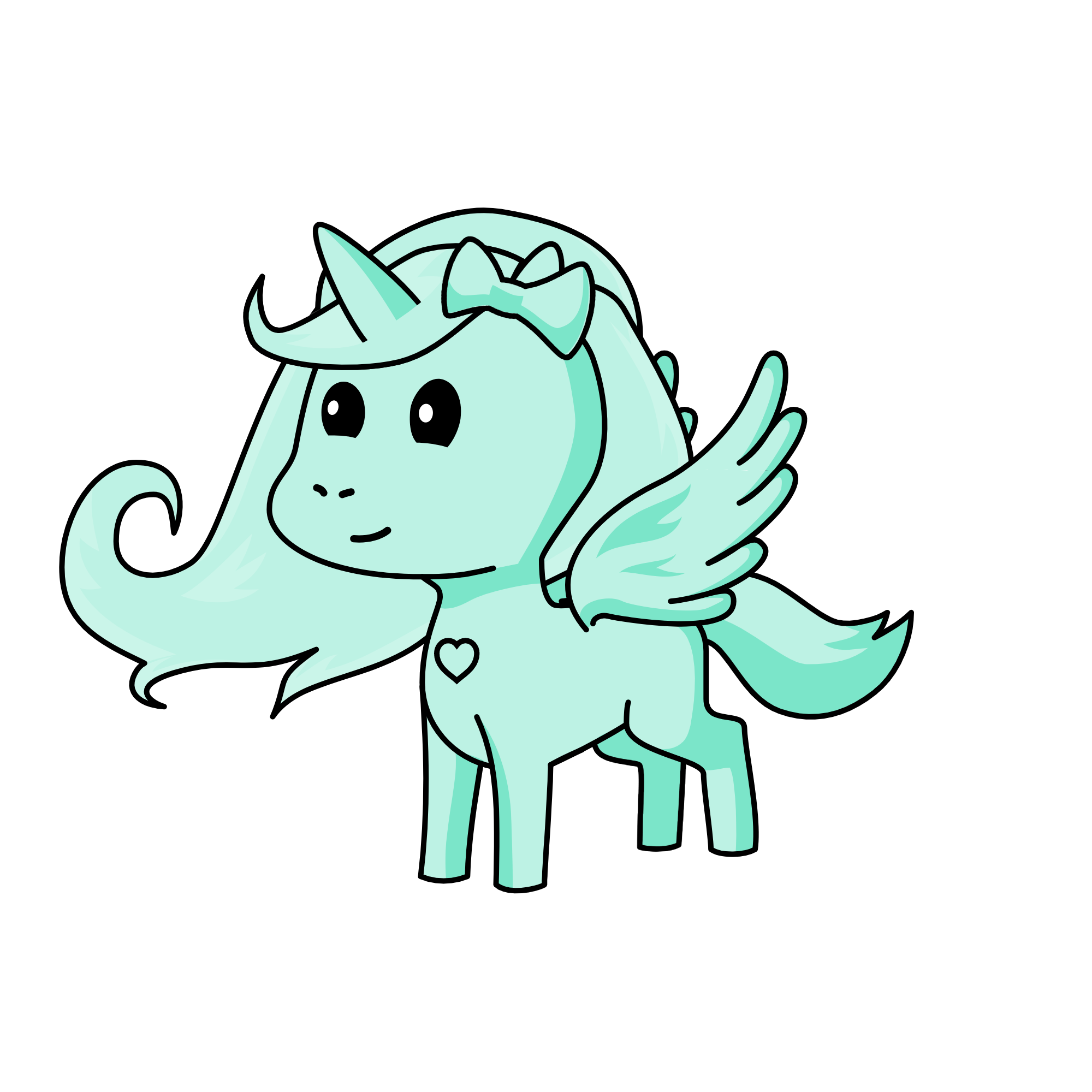 Teal, the unicorn