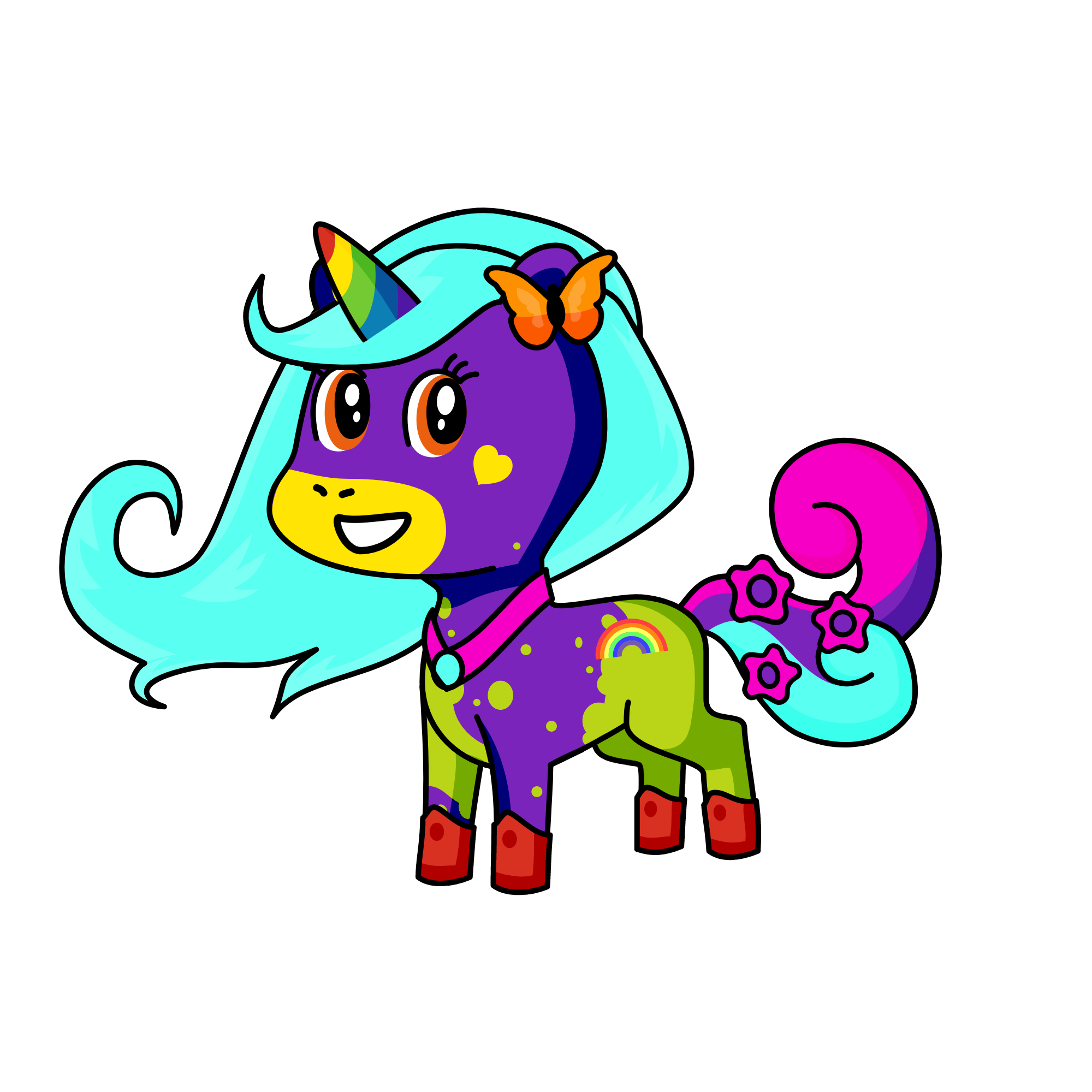 Rainbow Gummy, the unicorn