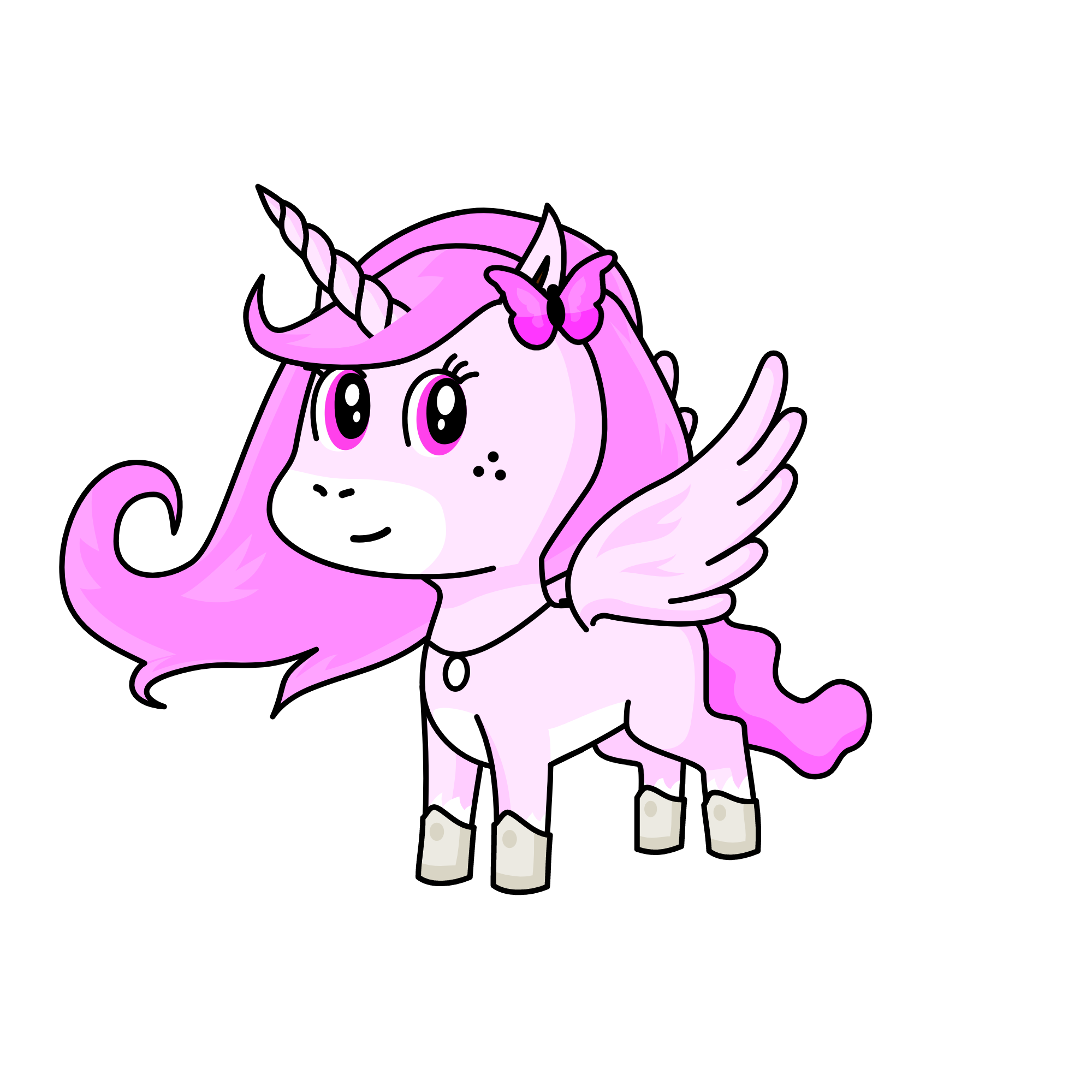 Peach, the unicorn