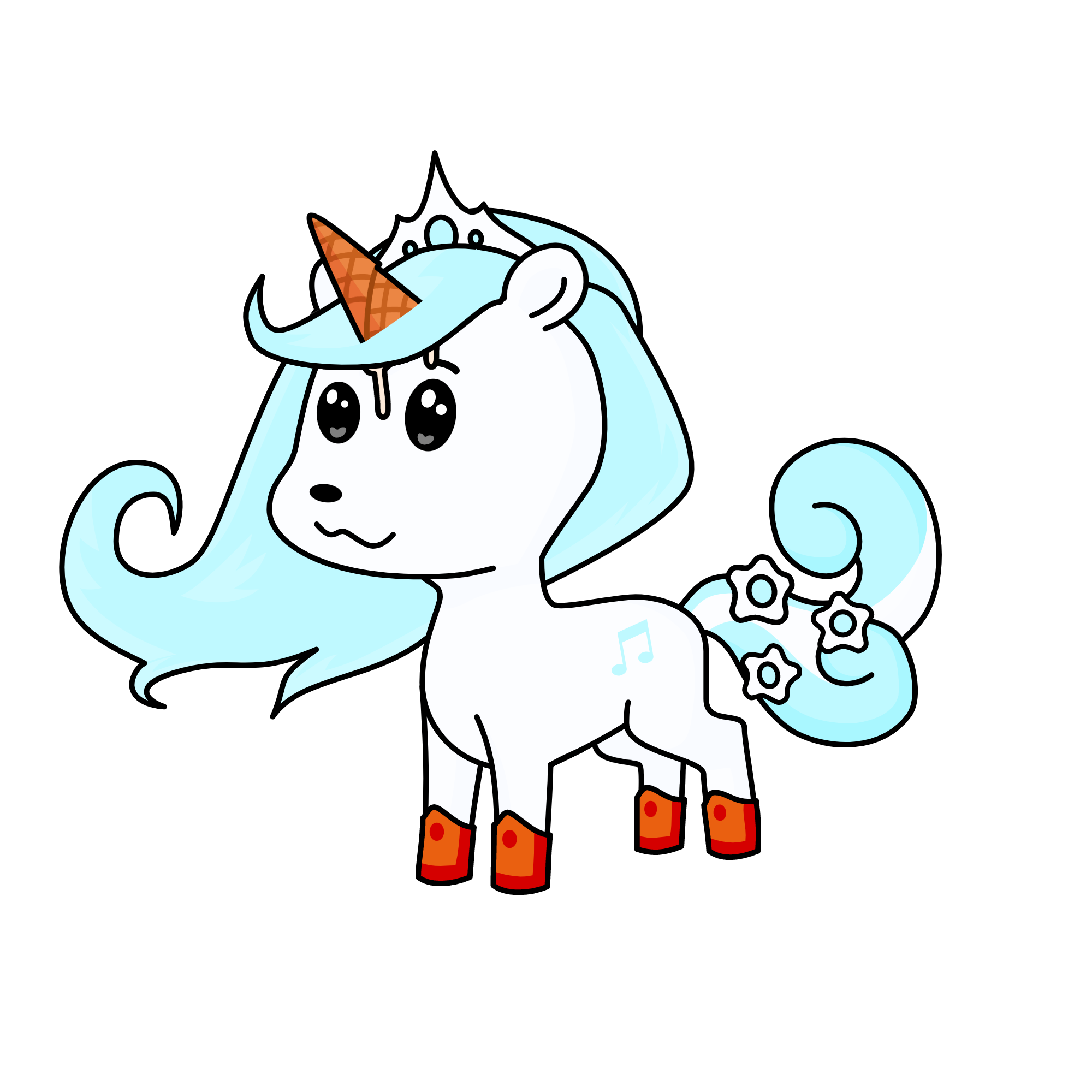 Putri birputih, the unicorn