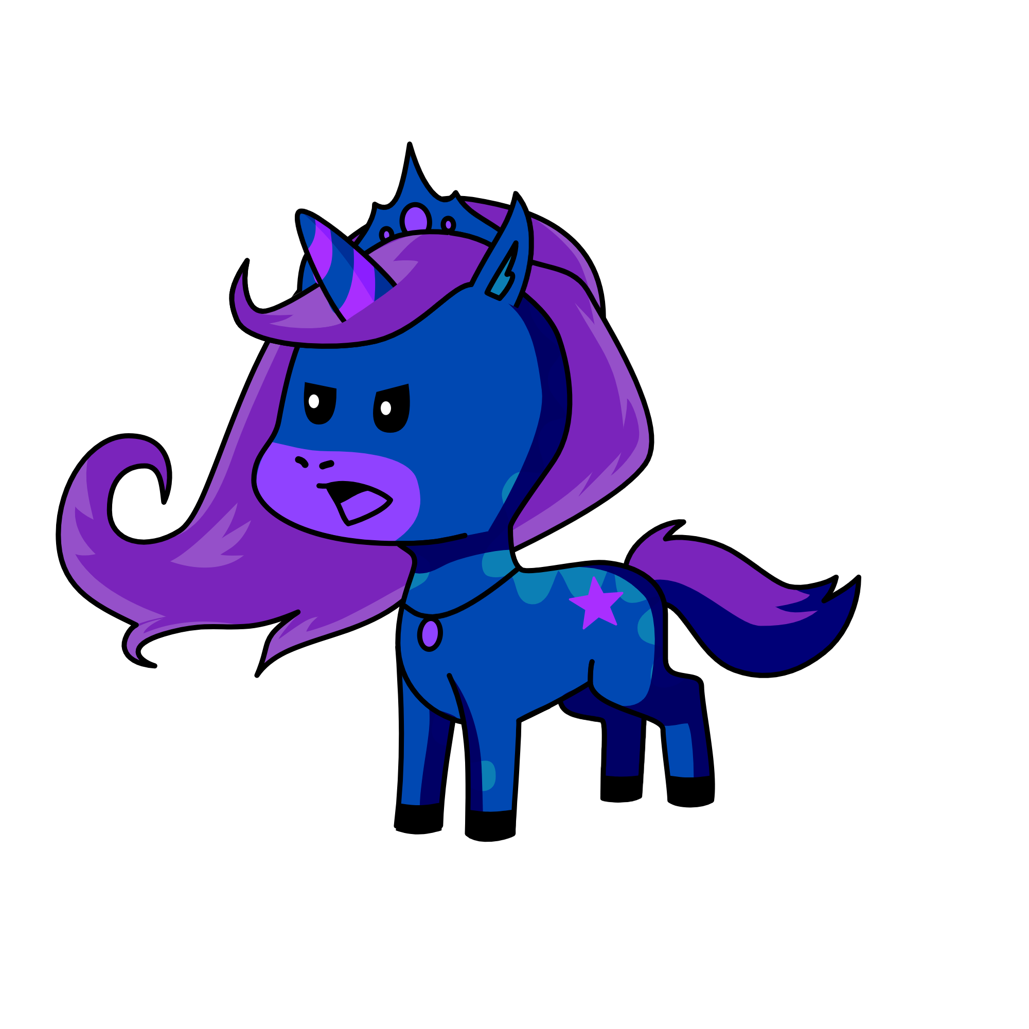 Blackie, the unicorn