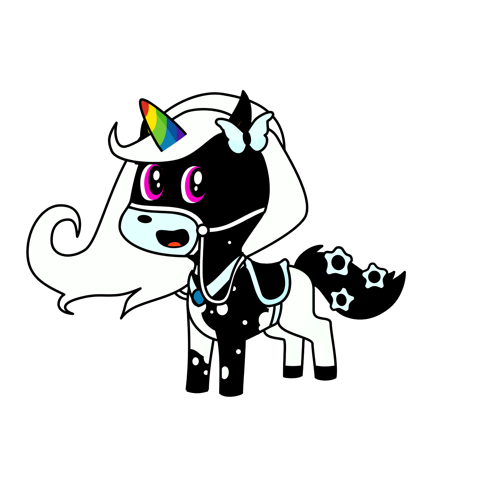 Blacky, the unicorn