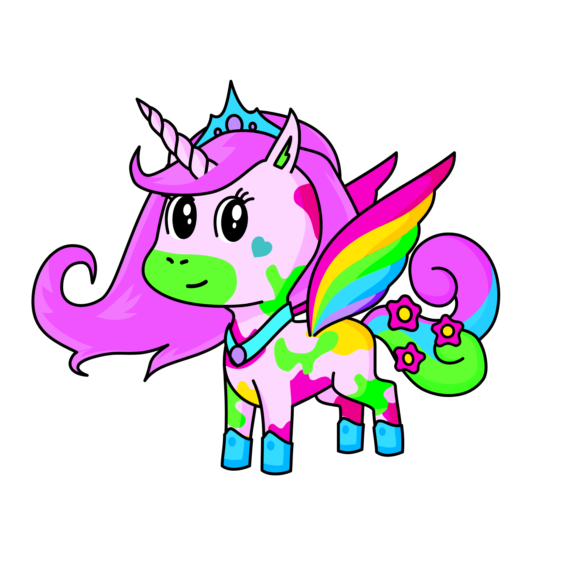 Rainbow girl🌈👧, the unicorn