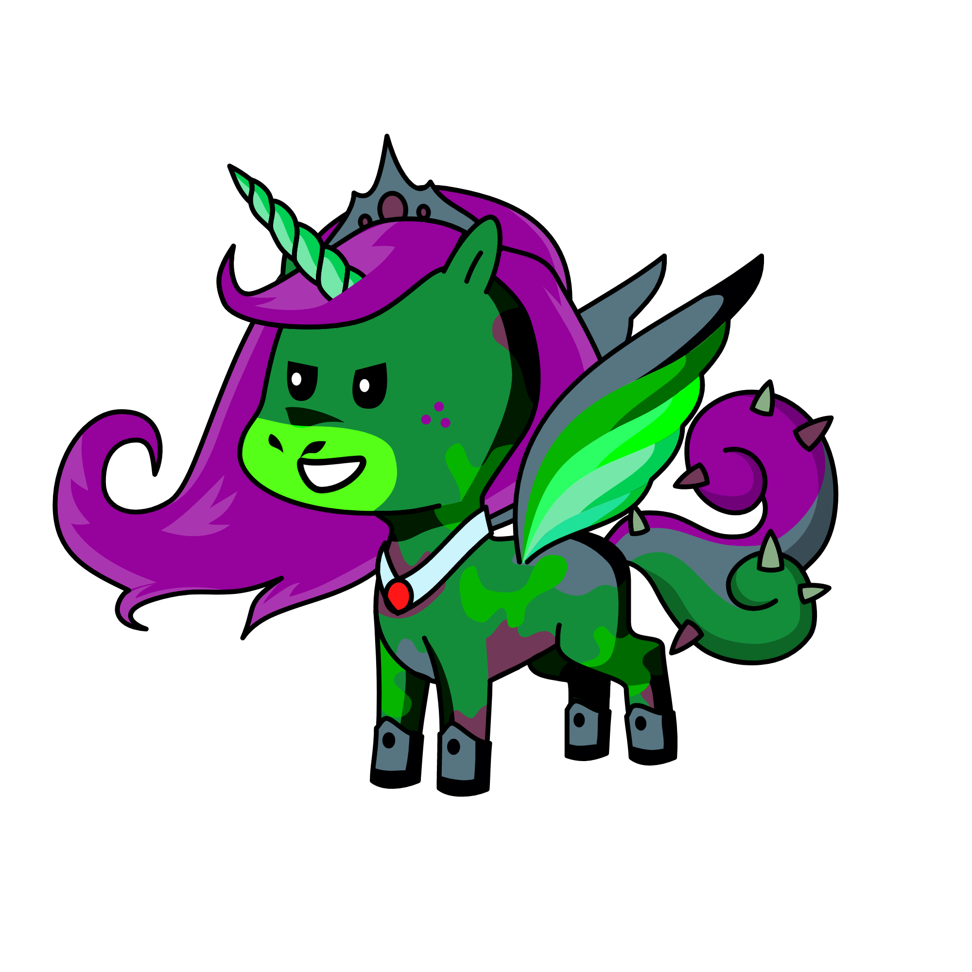 RAINBOW witch, the unicorn