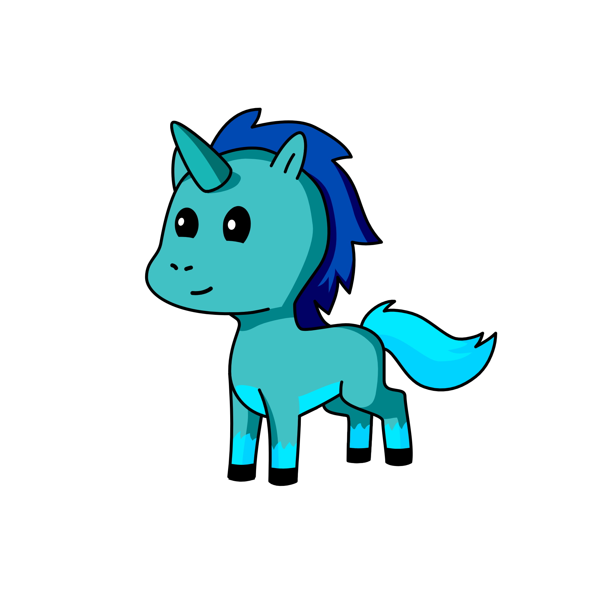 Blue Boy, the unicorn