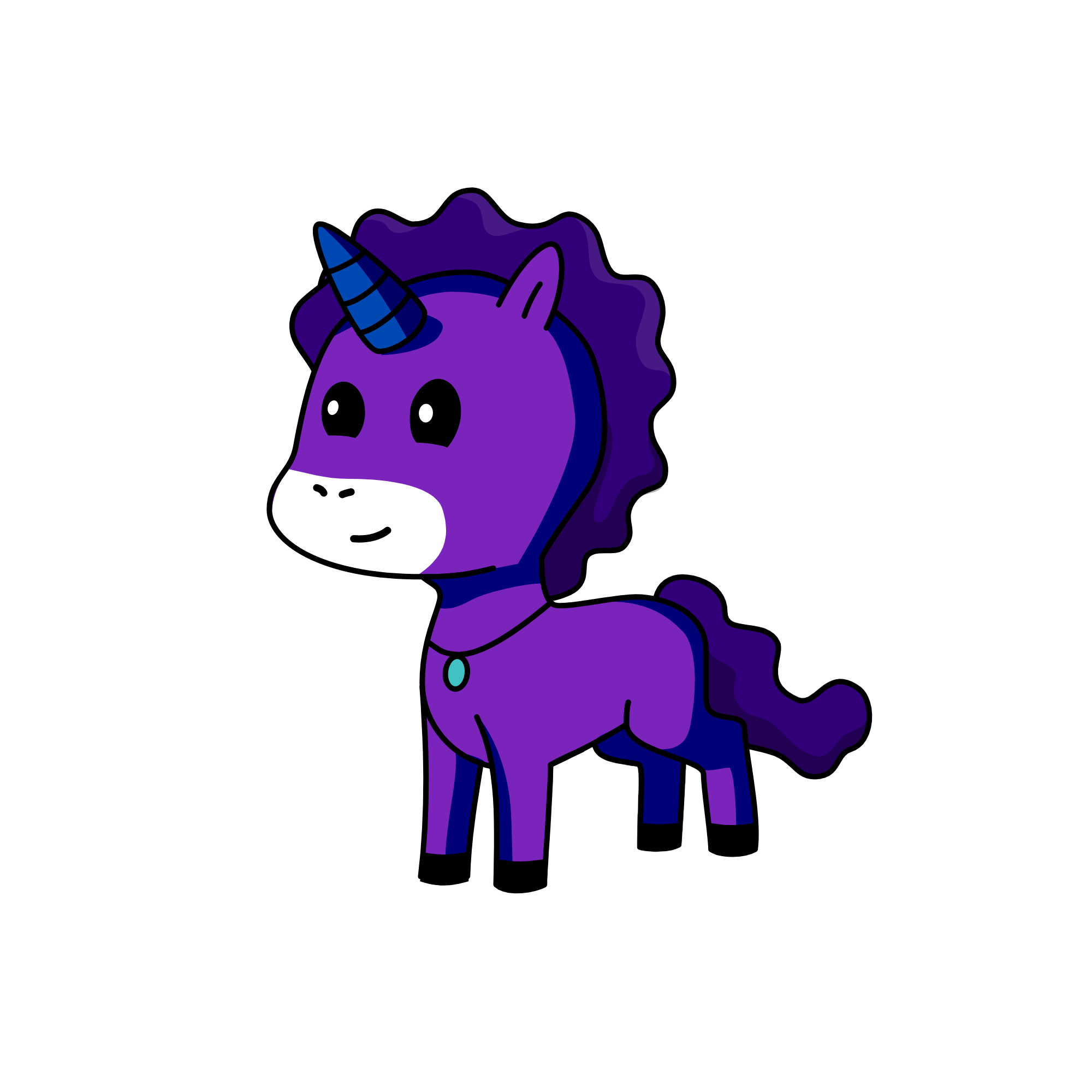 Violet Pretty Filly, the unicorn