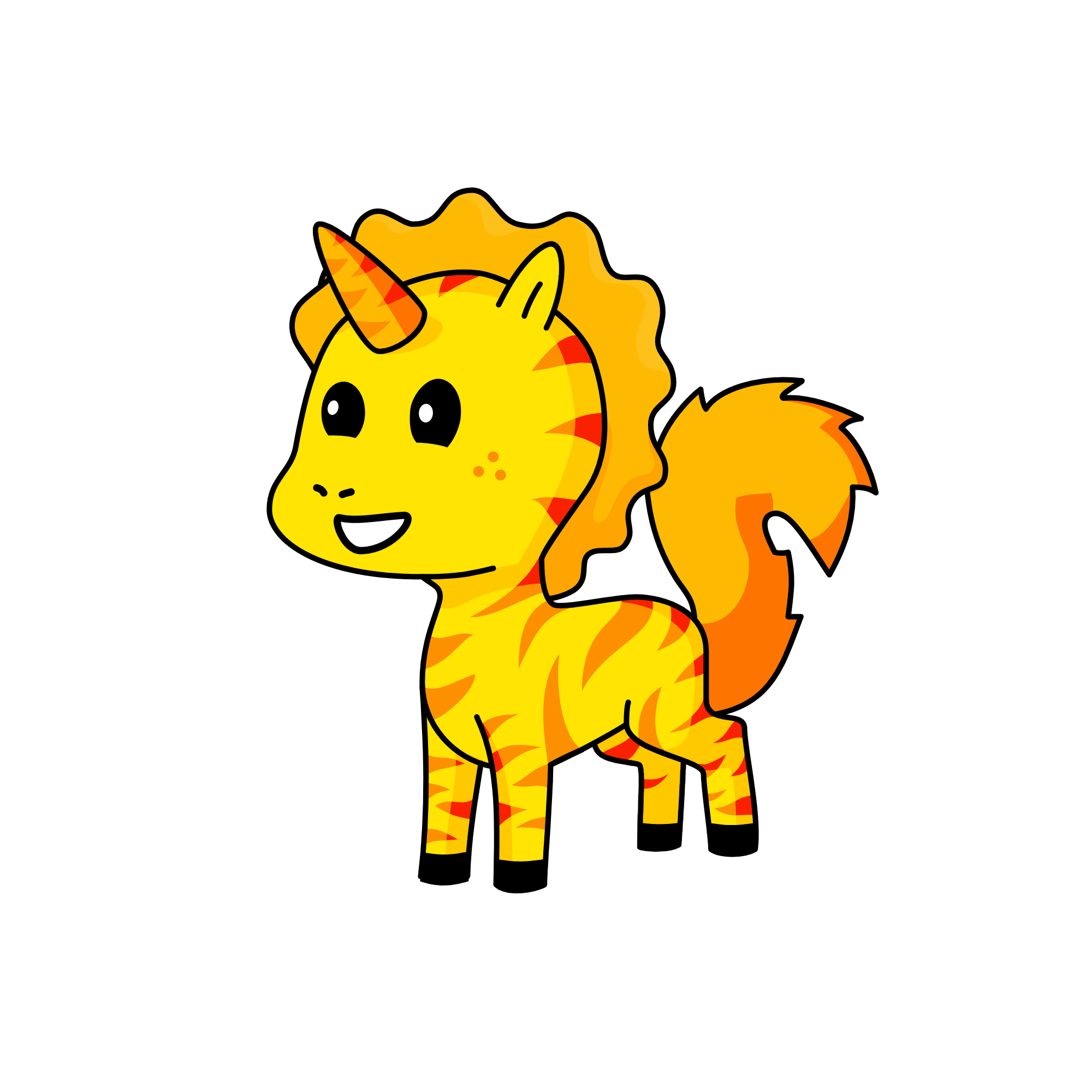 Marigold Striped Coat, the unicorn
