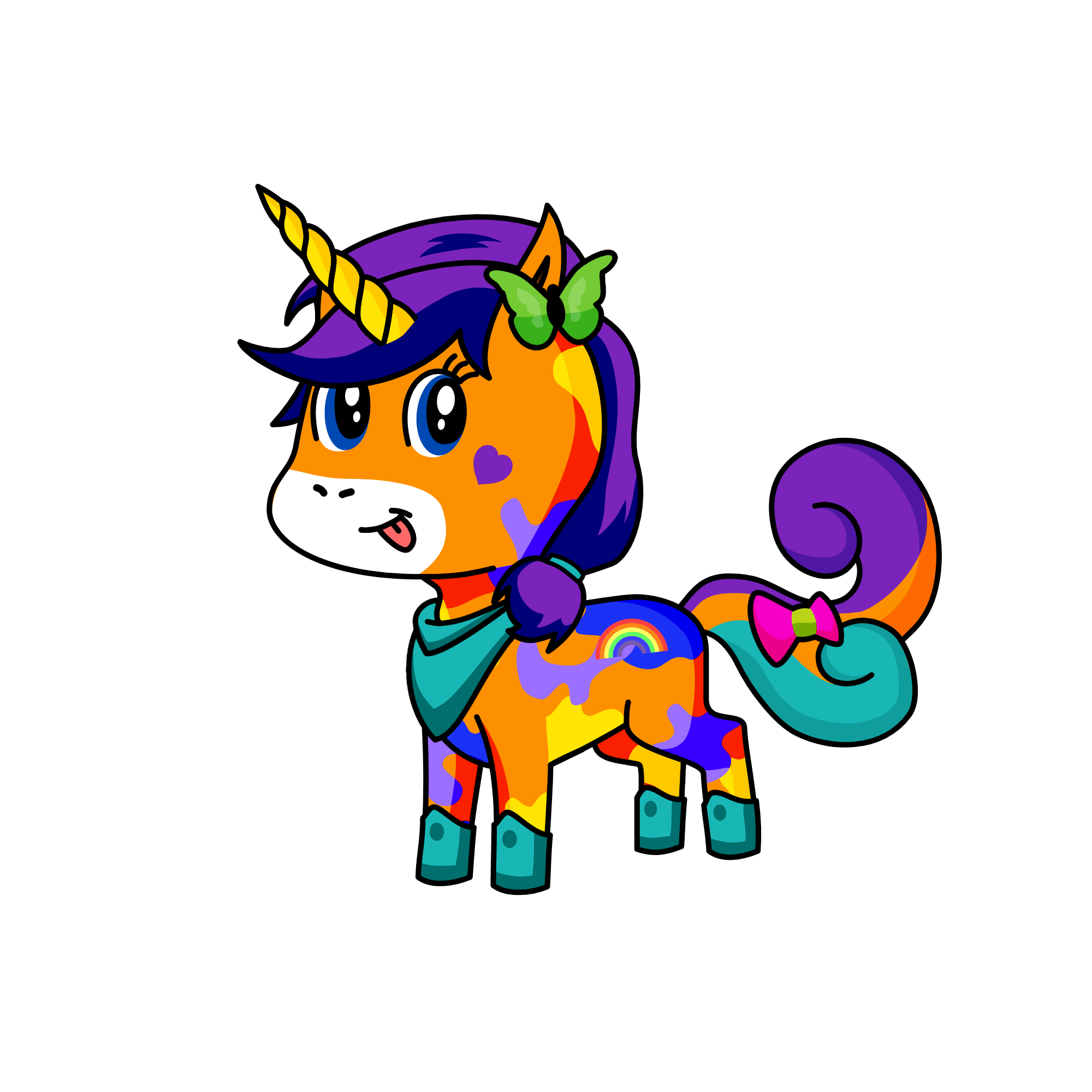 Bubbles, the unicorn