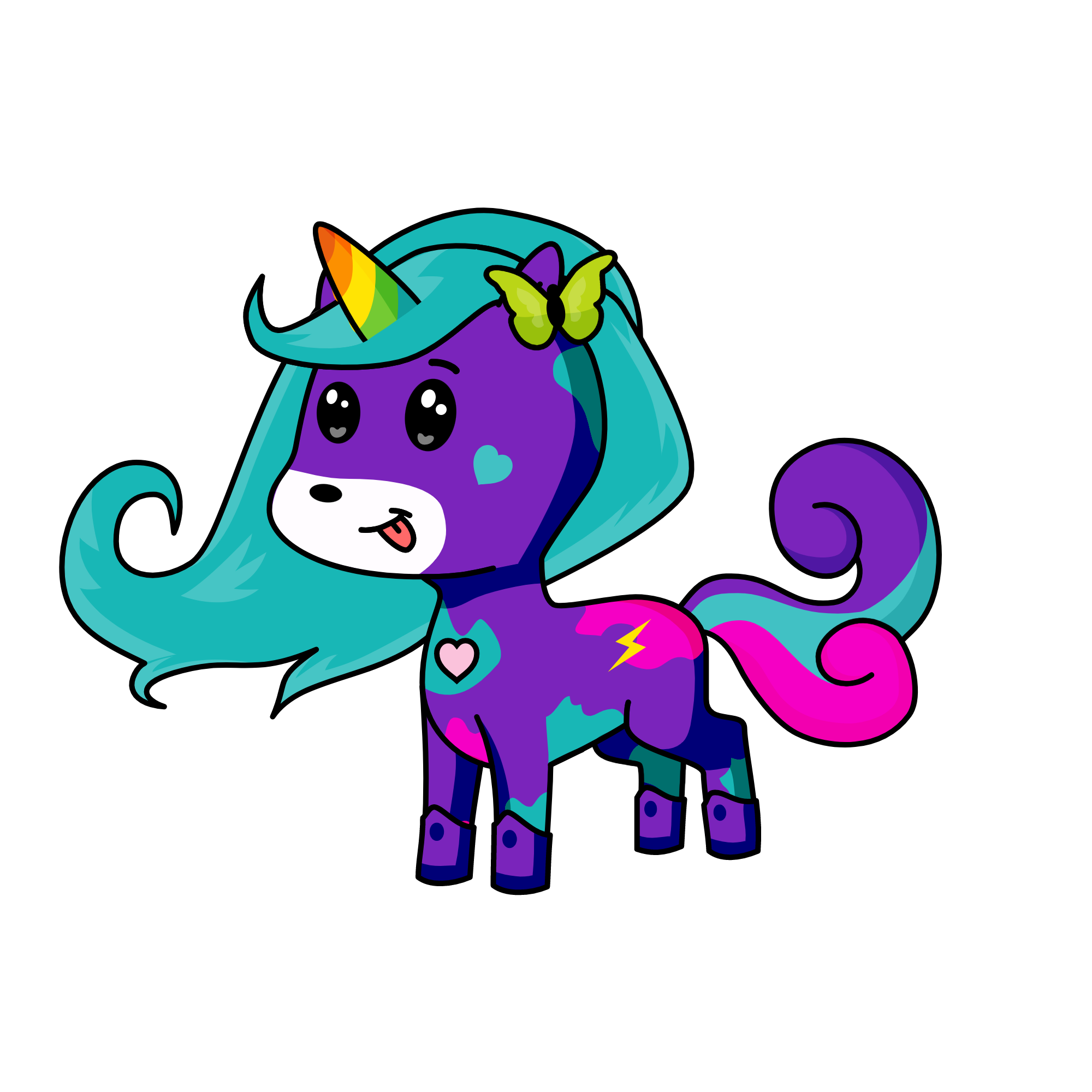 Summer cake, the unicorn