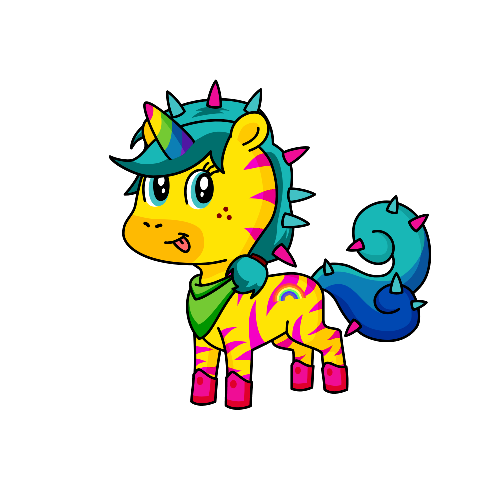 Rainbow, the unicorn