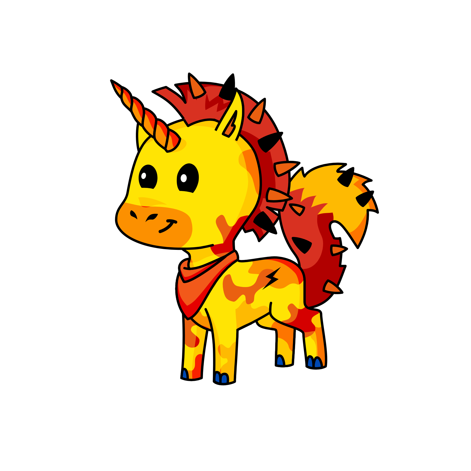 Cow boy fire, the unicorn